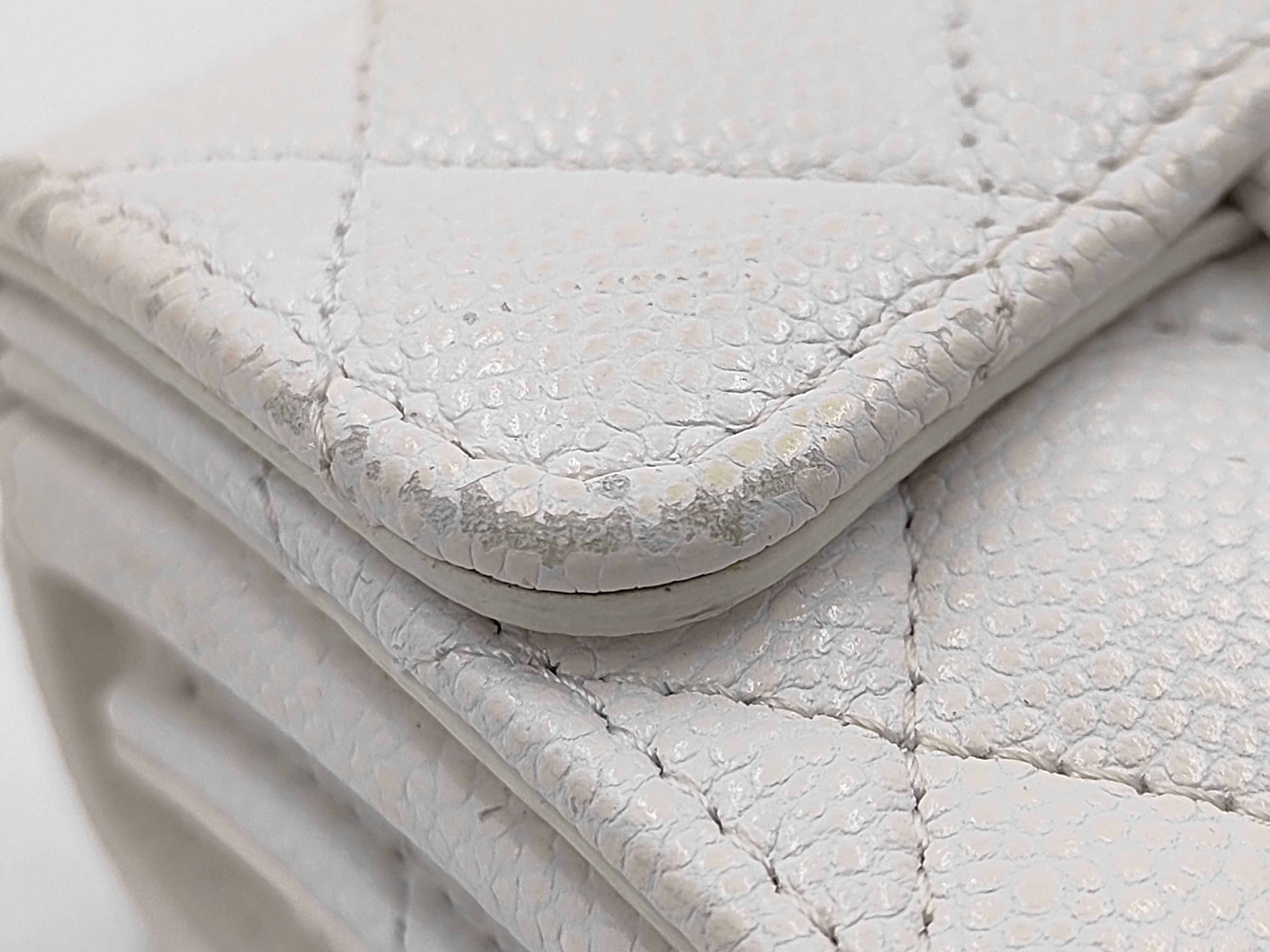 compact wallet caviar skin white with random sticker wallet — view 11