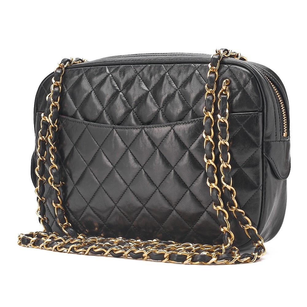 Lambskin Matelassé Bag with Pull Charm — view 2