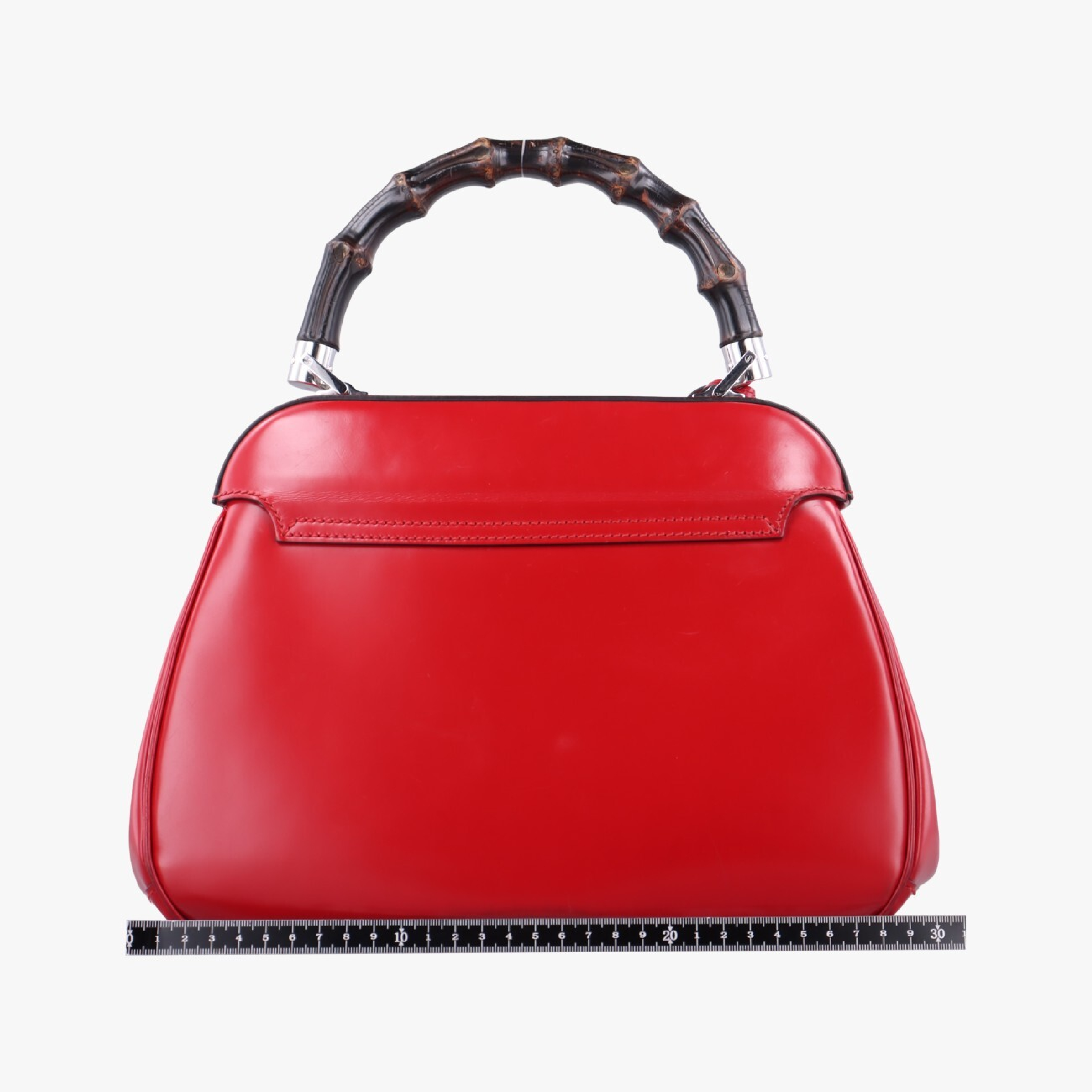 Bamboo Red Leather Handbag 331830 G018211124 — view 2