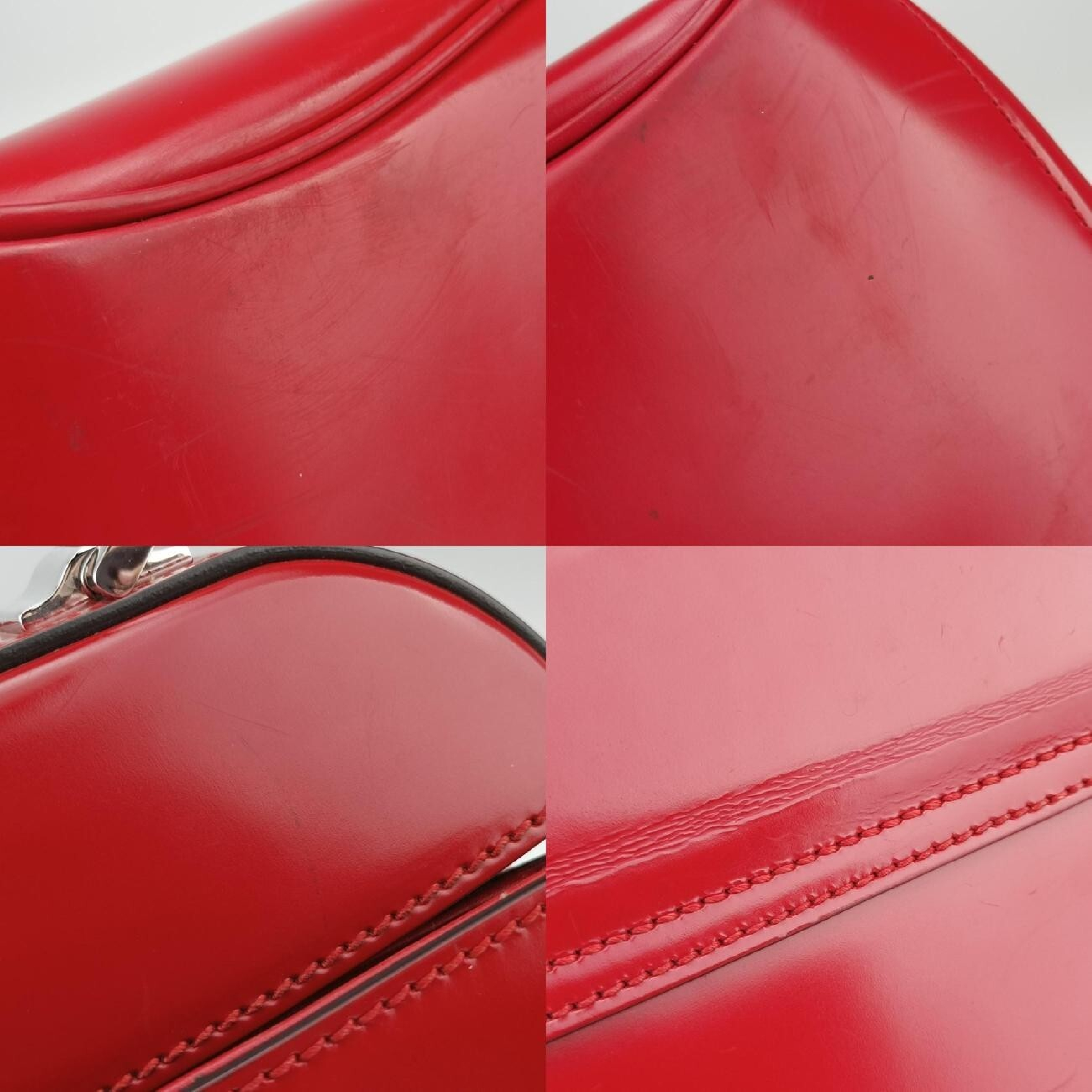 Bamboo Red Leather Handbag 331830 G018211124 — view 11
