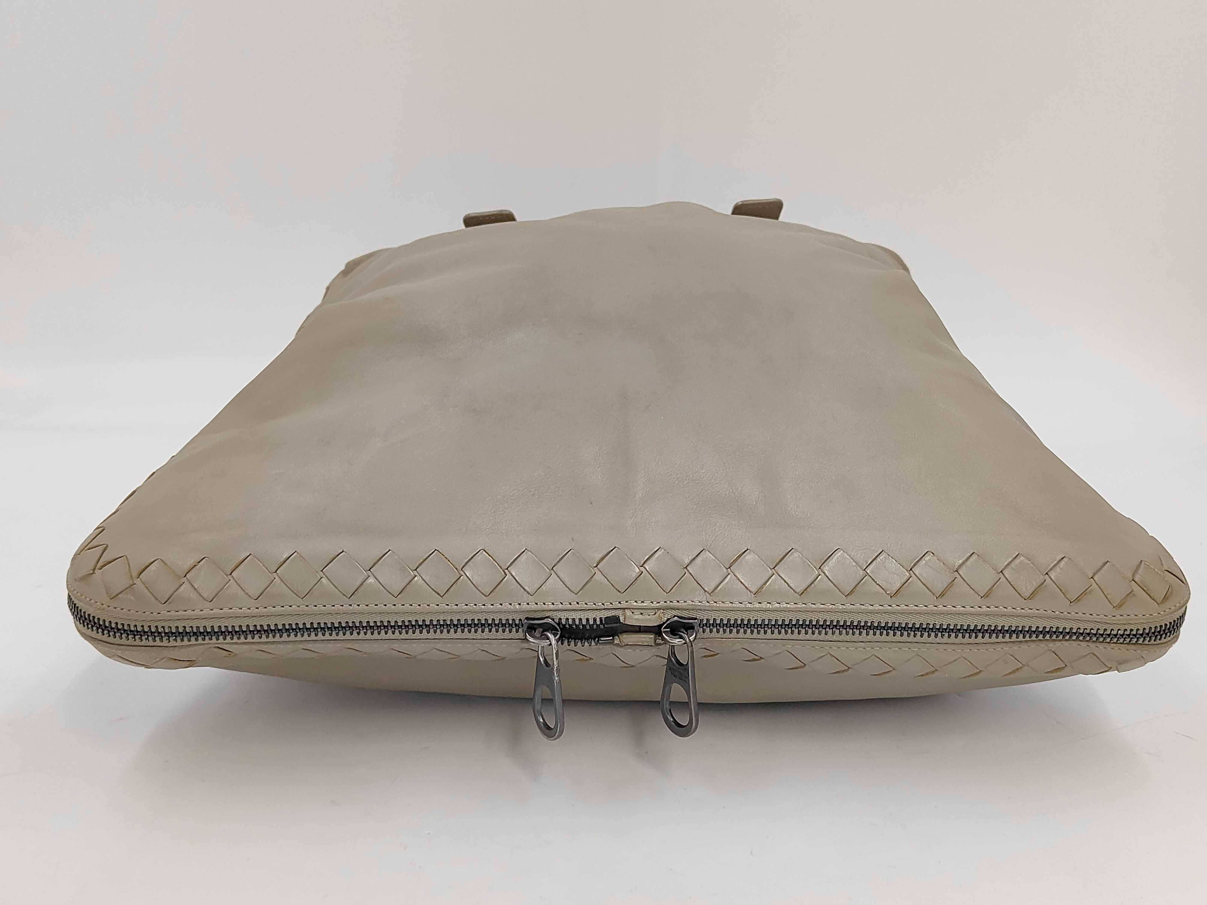 Intrecciato Leather Tote Bag — view 4