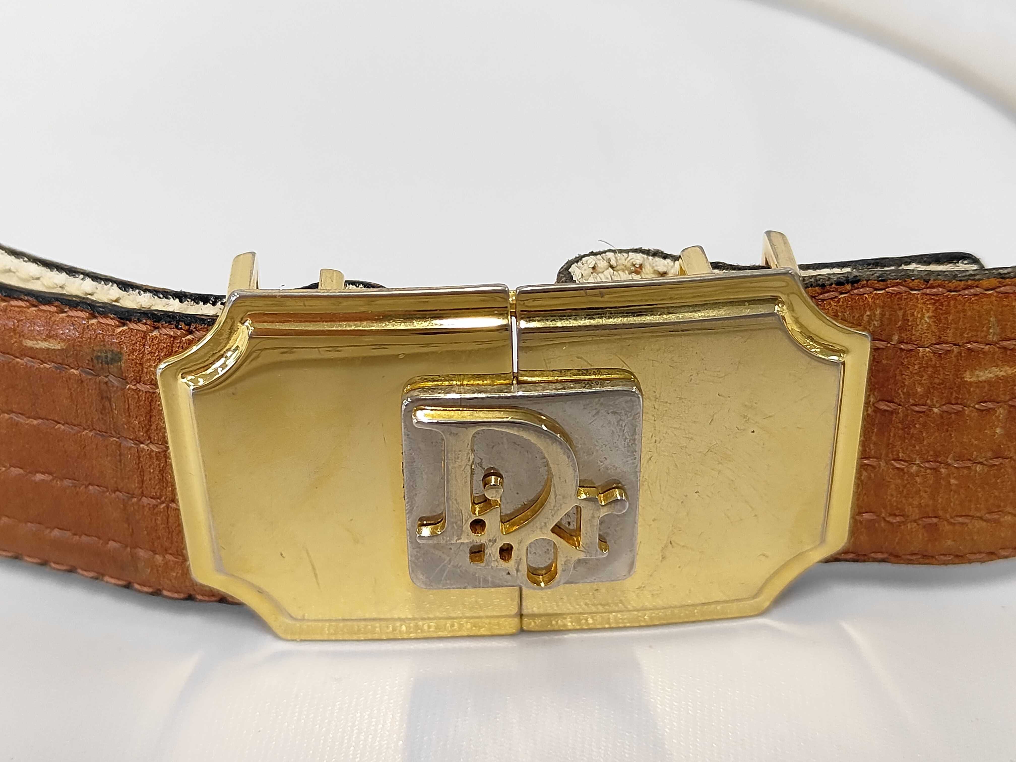 Christian Dior CD logo buckle leather belt — view 2