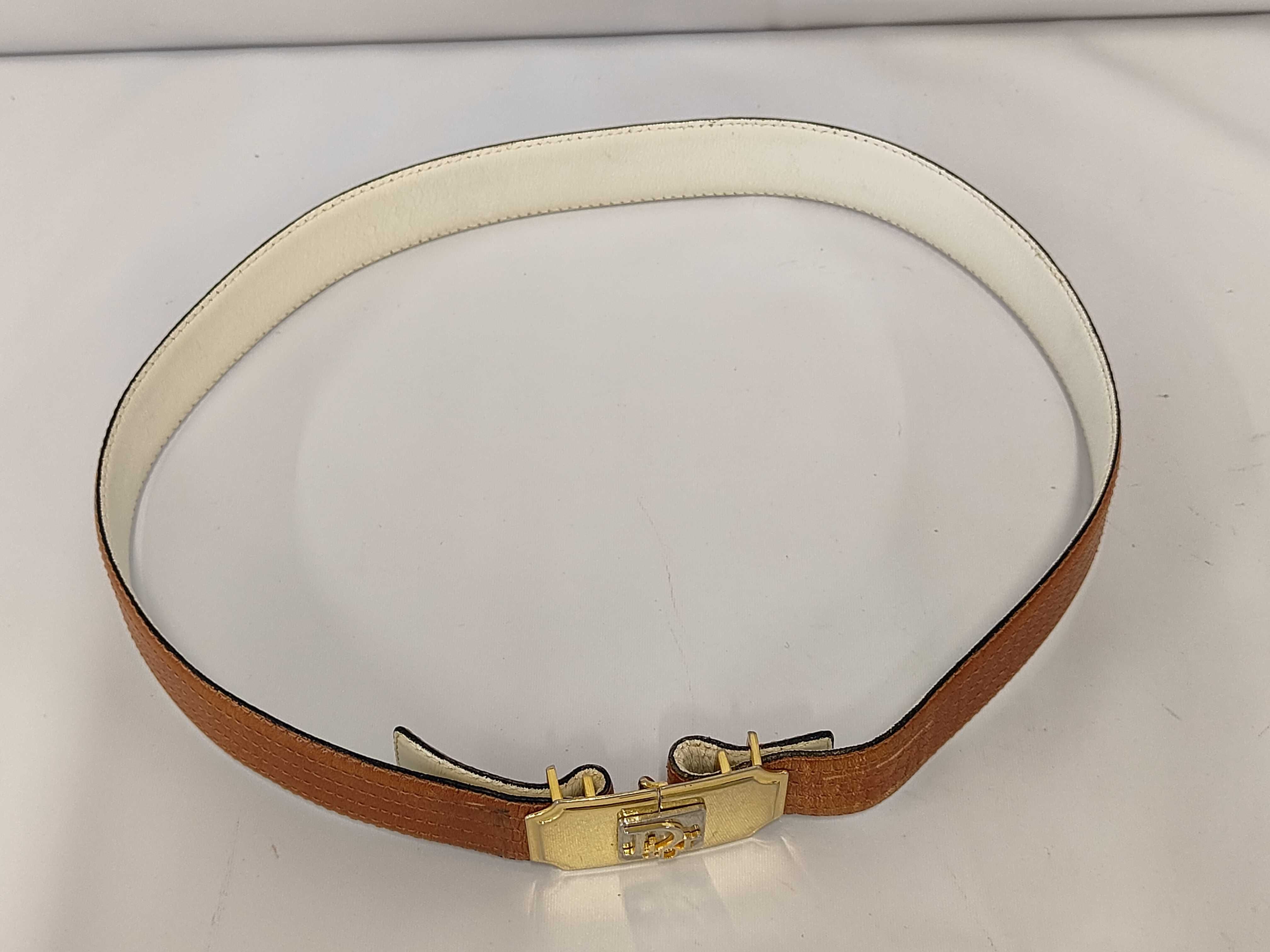 Christian Dior CD logo buckle leather belt — view 3