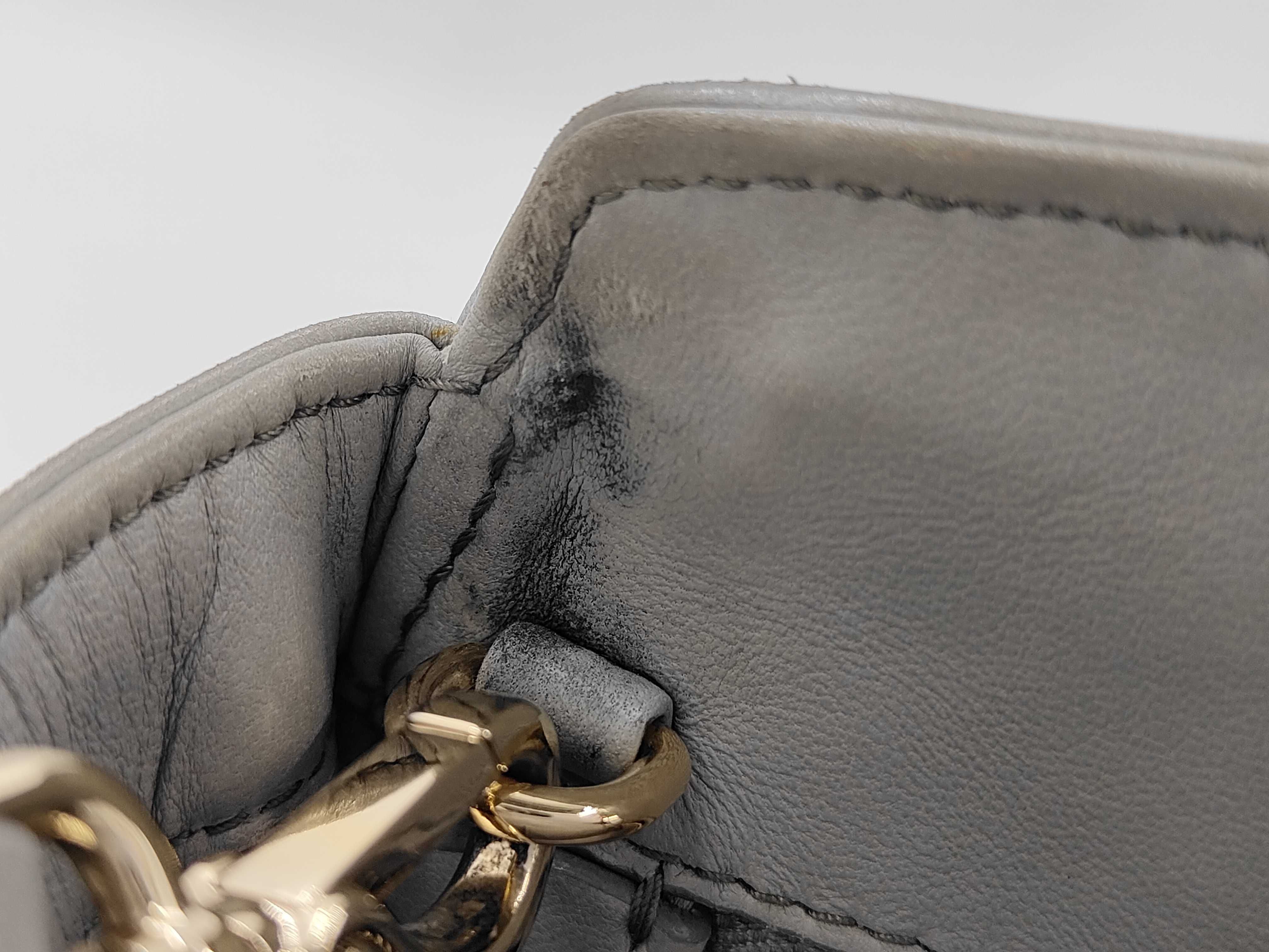Matelassé Shoulder Bag, Gray — view 13