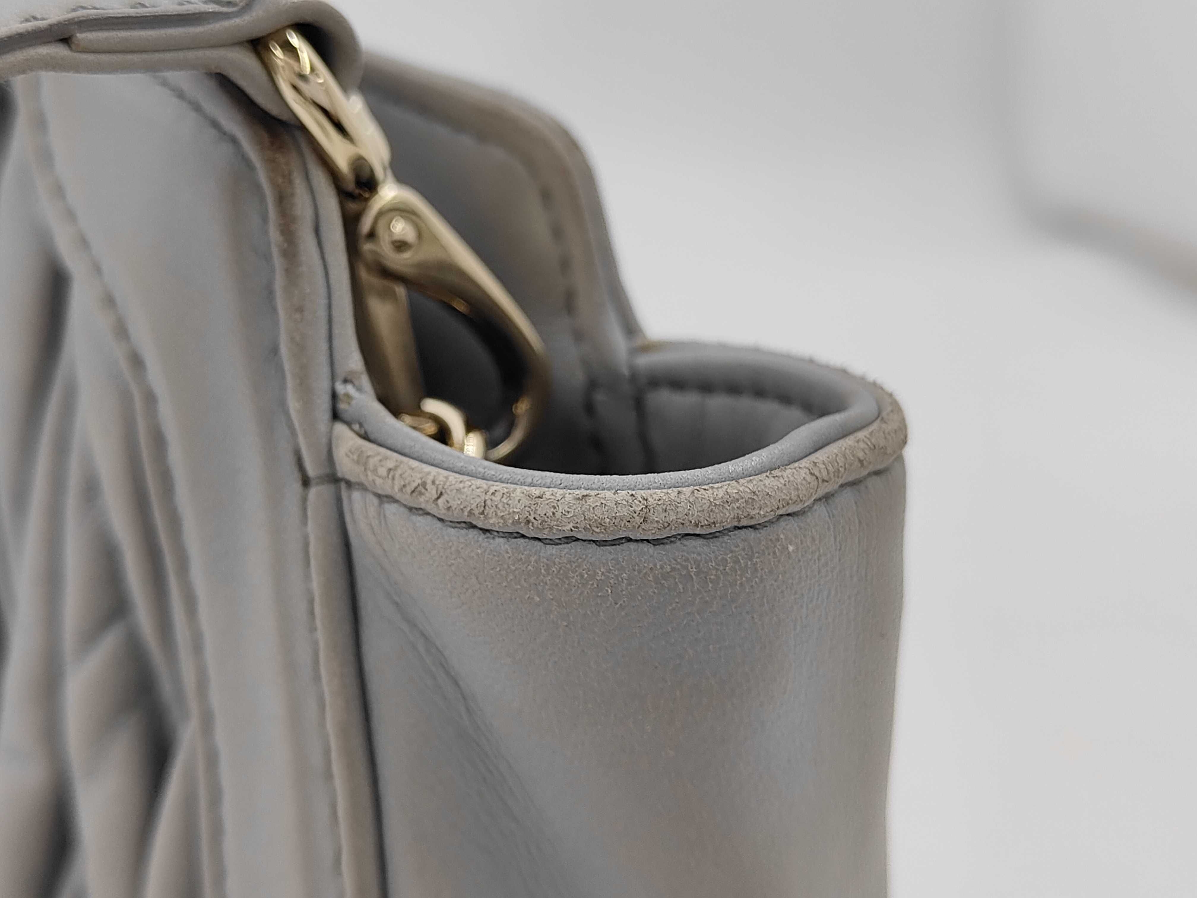 Matelassé Shoulder Bag, Gray — view 15