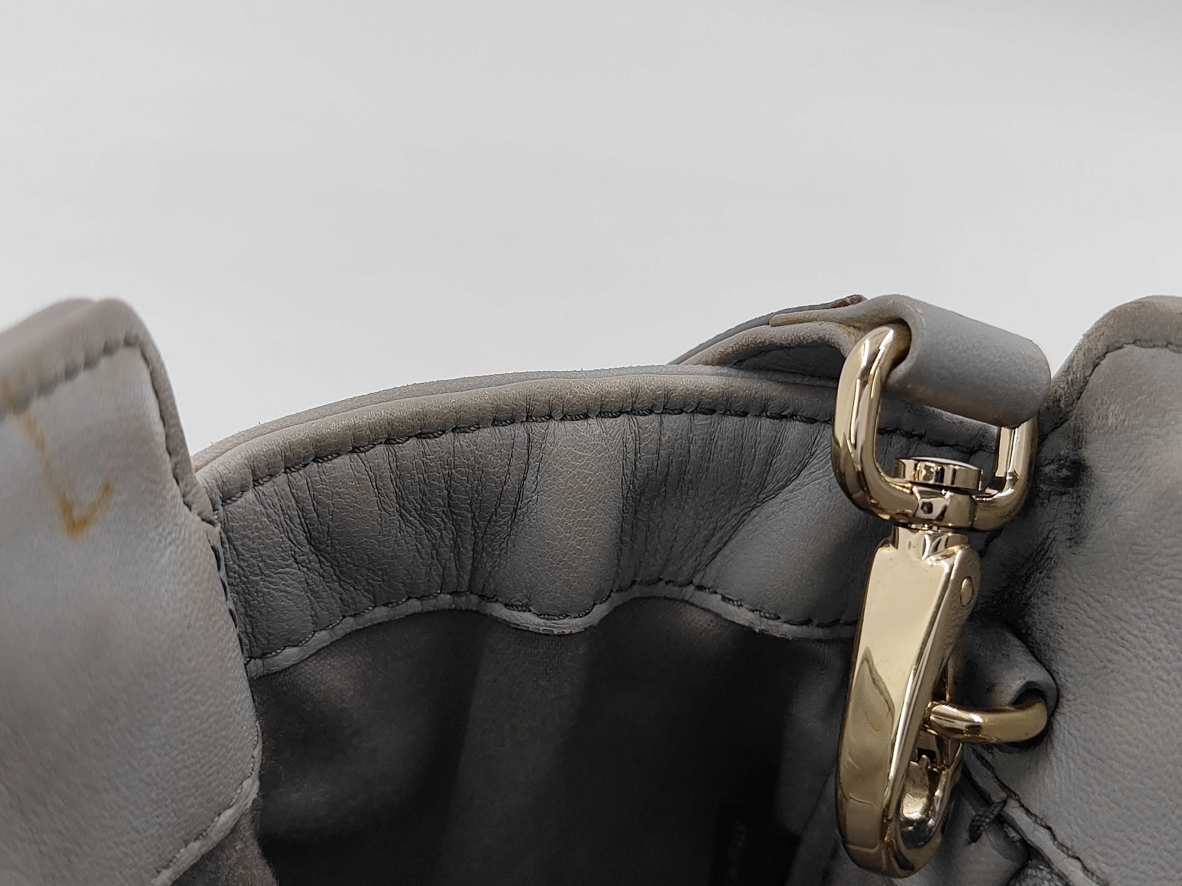 Matelassé Shoulder Bag, Gray — view 8