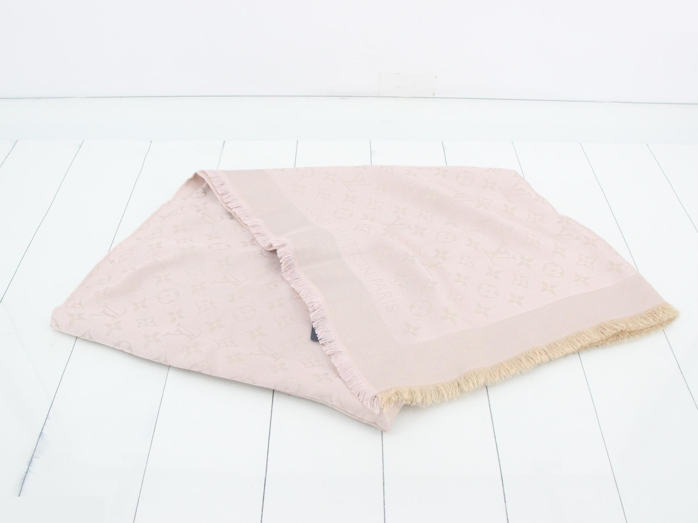 Monogram stole, with tags, pink, unused. — view 2