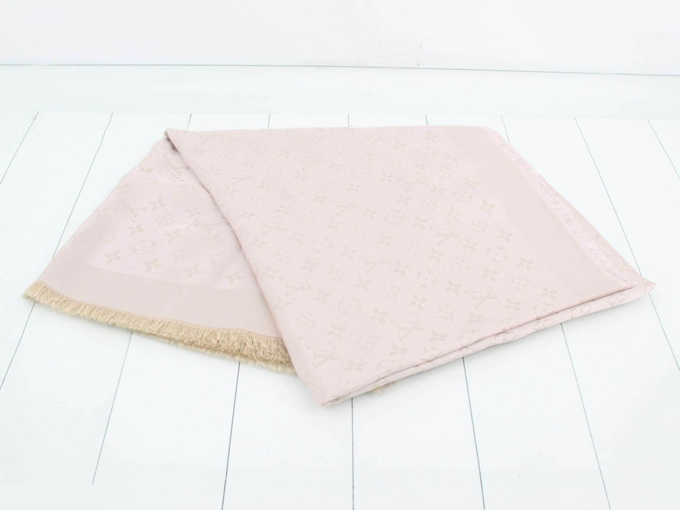 Monogram stole, with tags, pink, unused. — view 3