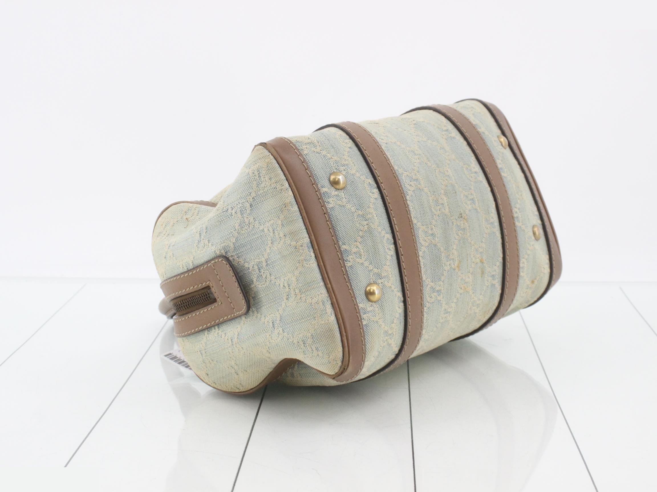 GG pattern denim mini Boston bag 269876 — view 5