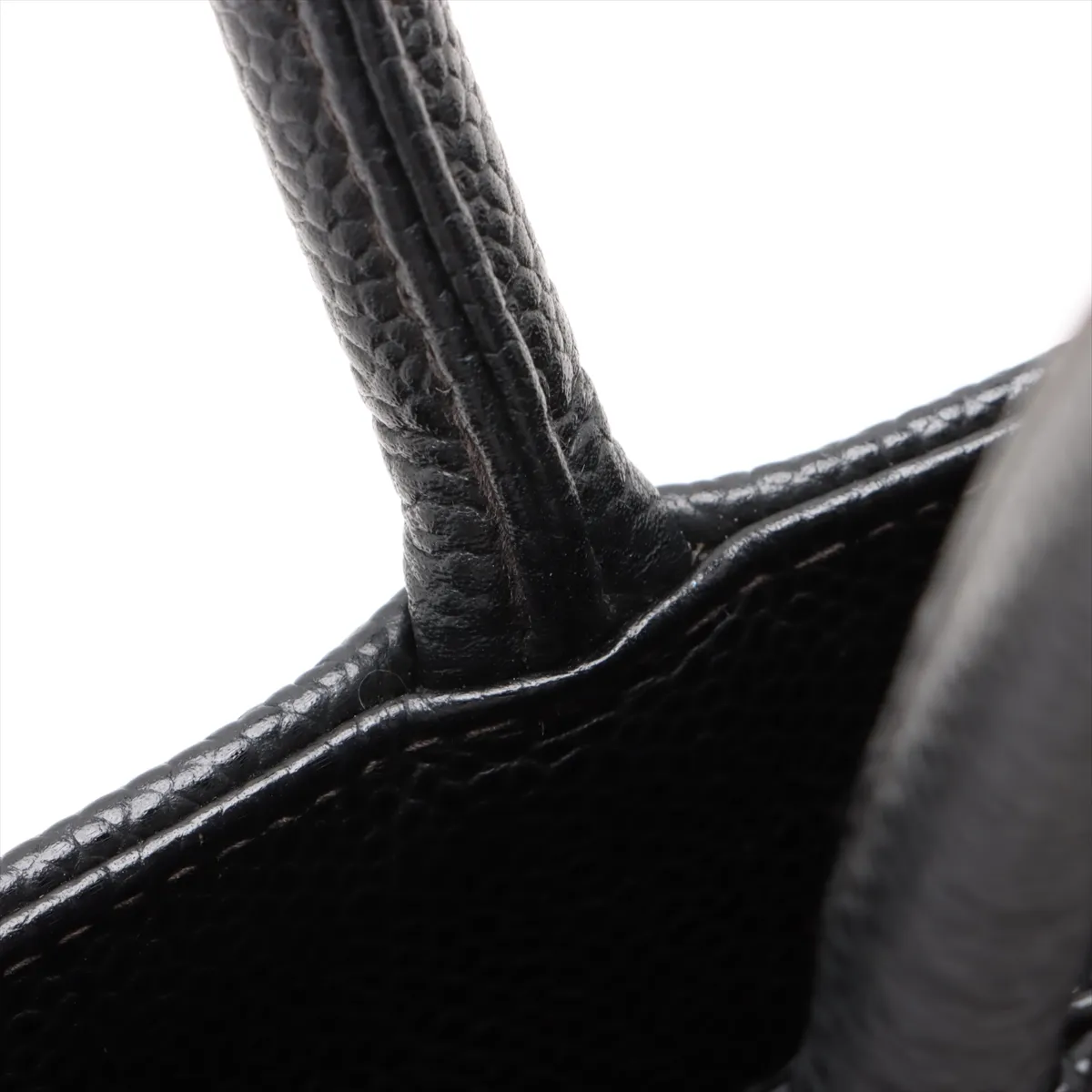 reprint caviar skin tote bag black silver hardware 6554821 No. 6 — view 12