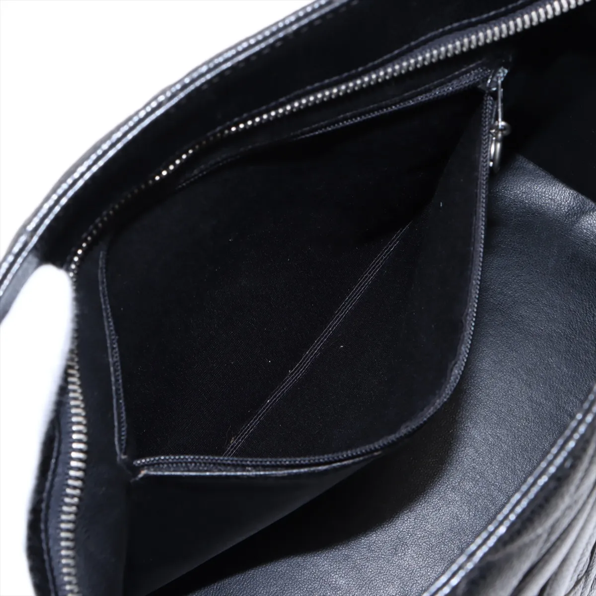 reprint caviar skin tote bag black silver hardware 6554821 No. 6 — view 8