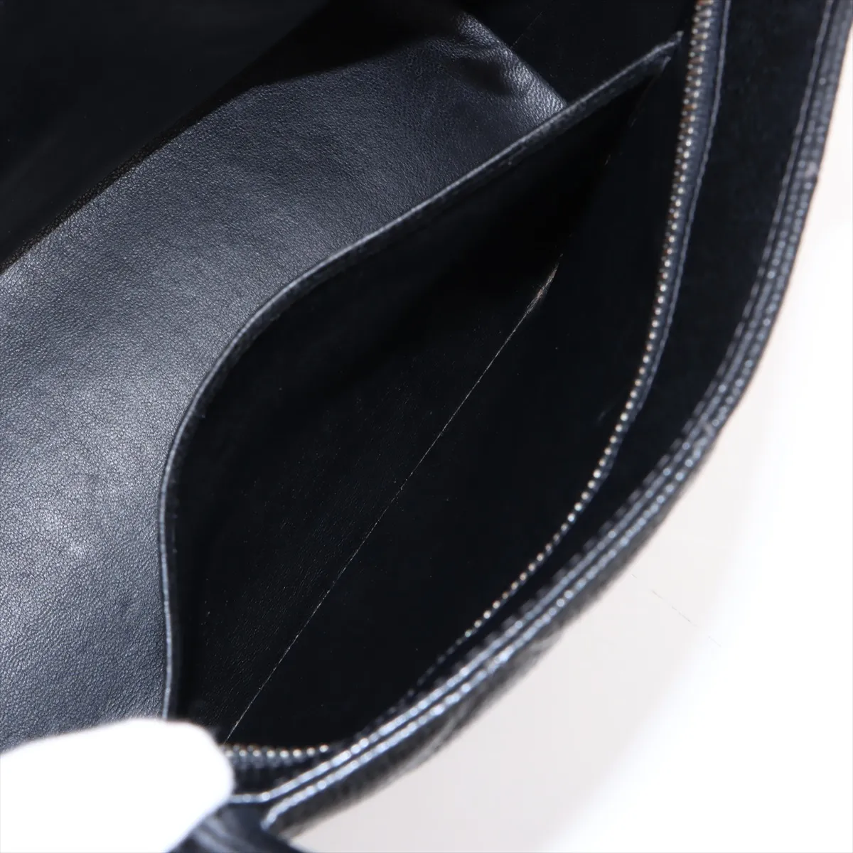 reprint caviar skin tote bag black silver hardware 6554821 No. 6 — view 9