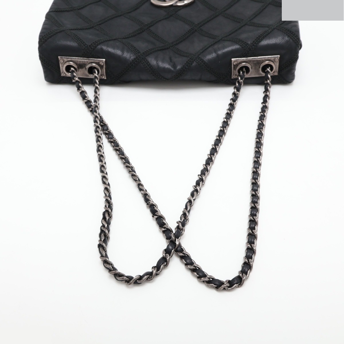 Matelassé Shoulder Bag, Coated Leather, Single Flap, Double — view 5