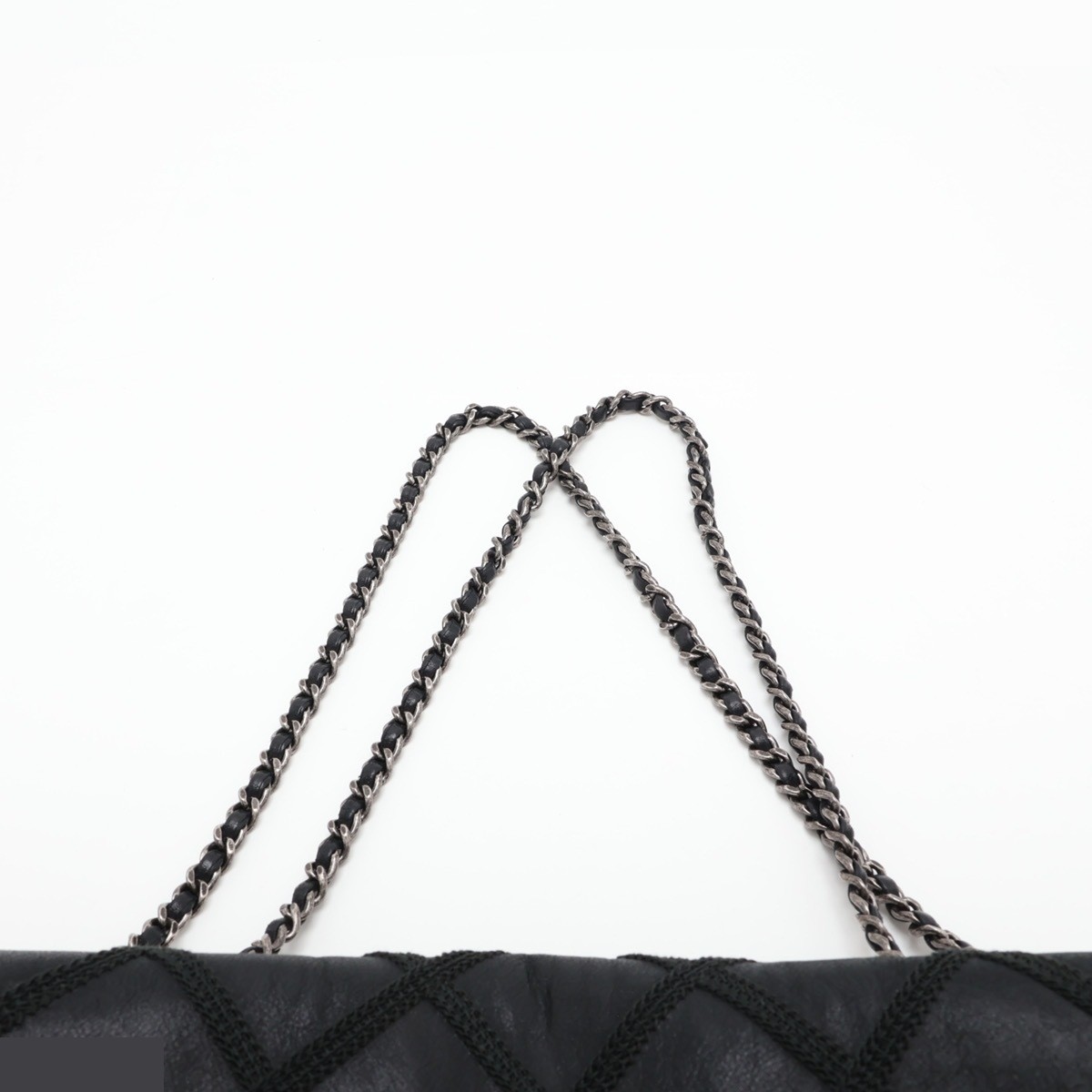 Matelassé Shoulder Bag, Coated Leather, Single Flap, Double — view 6