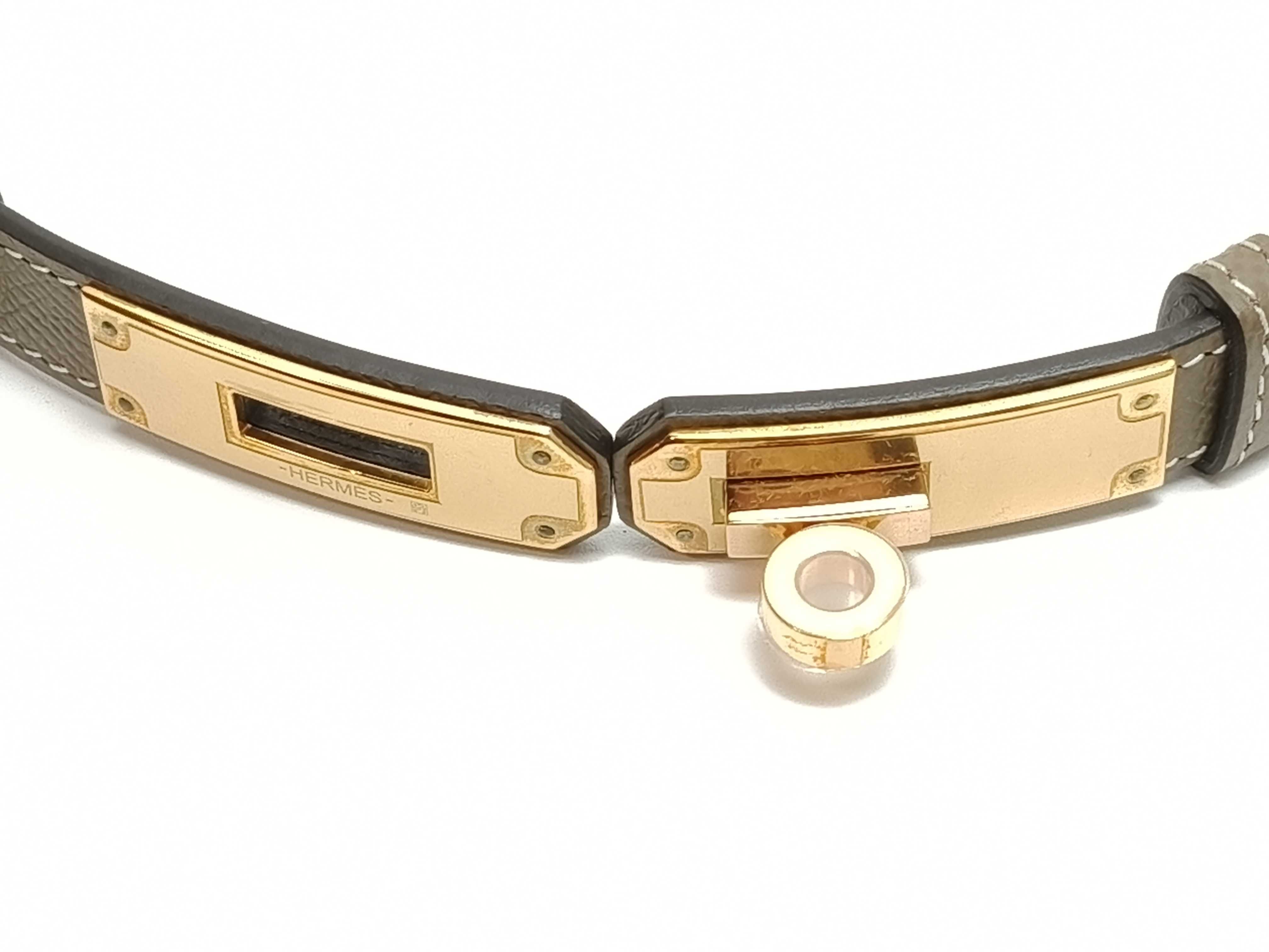 Kelly Belt, Etoupe, Gold Hardware, U Stamp — view 2