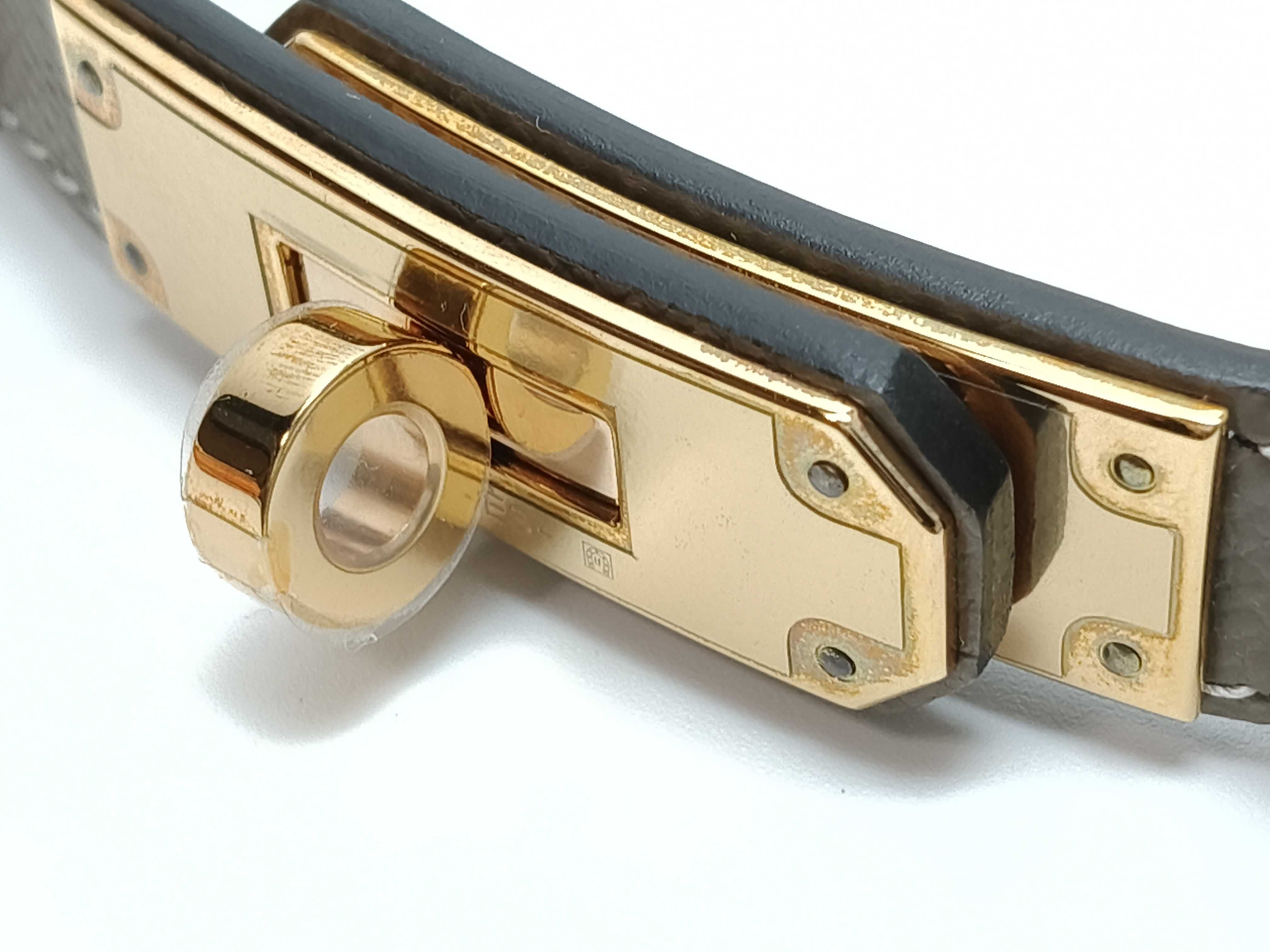 Kelly Belt, Etoupe, Gold Hardware, U Stamp — view 9