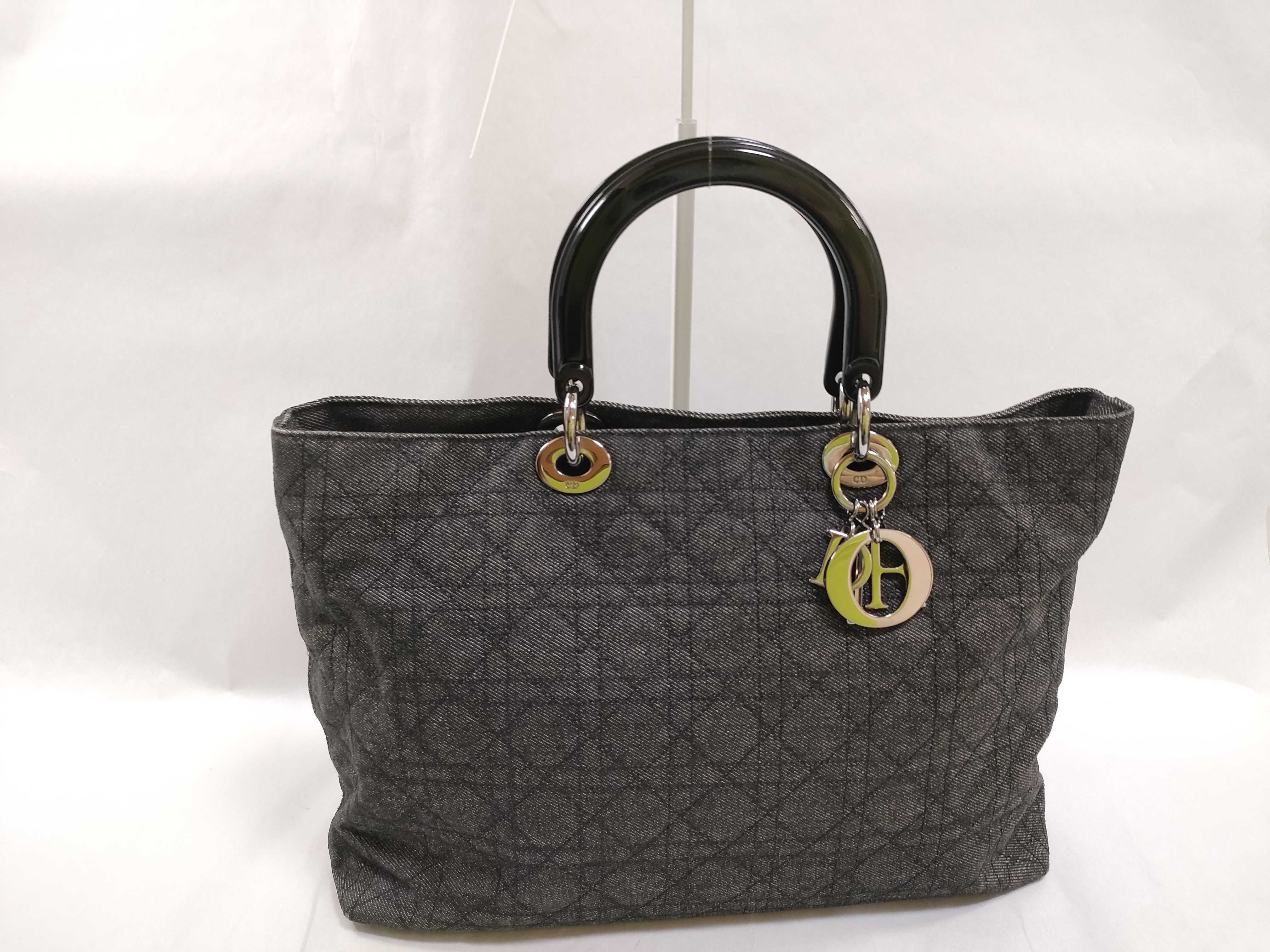 Denim Tote Bag Cannage Tote Bag