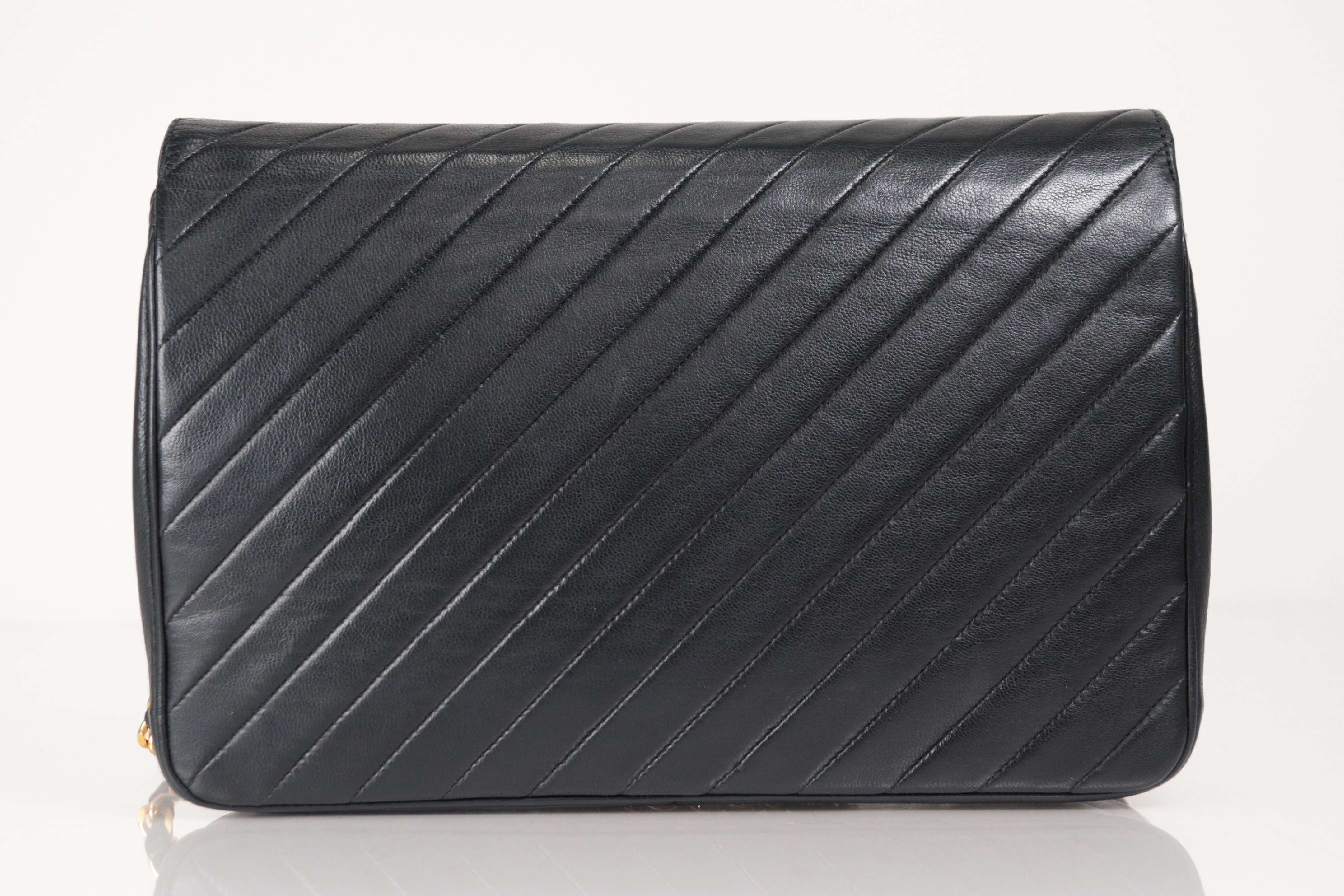 Diagonal Stitch Lambskin Chain Shoulder Bag (Series 2) — view 3