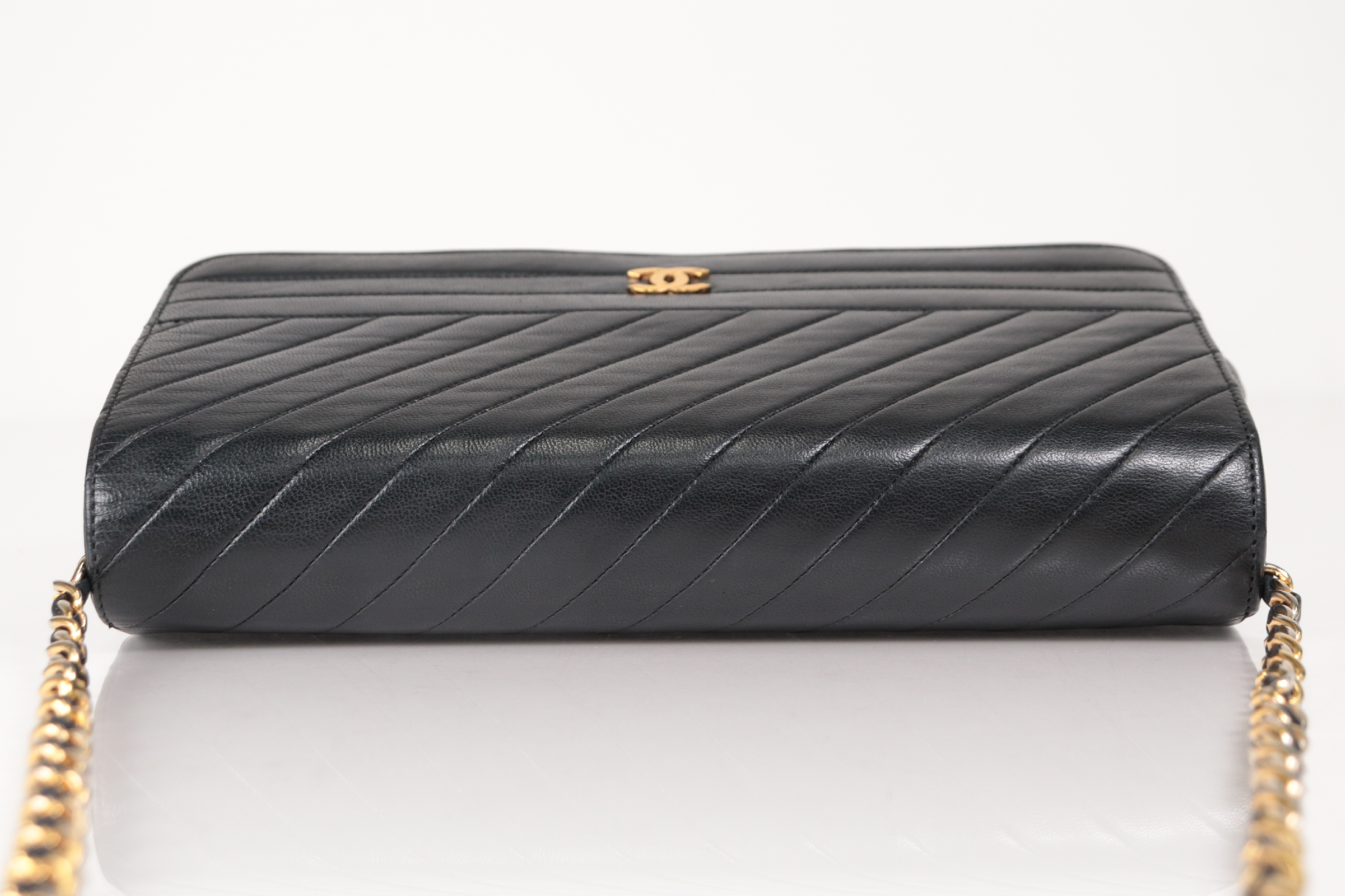 Diagonal Stitch Lambskin Chain Shoulder Bag (Series 2) — view 6