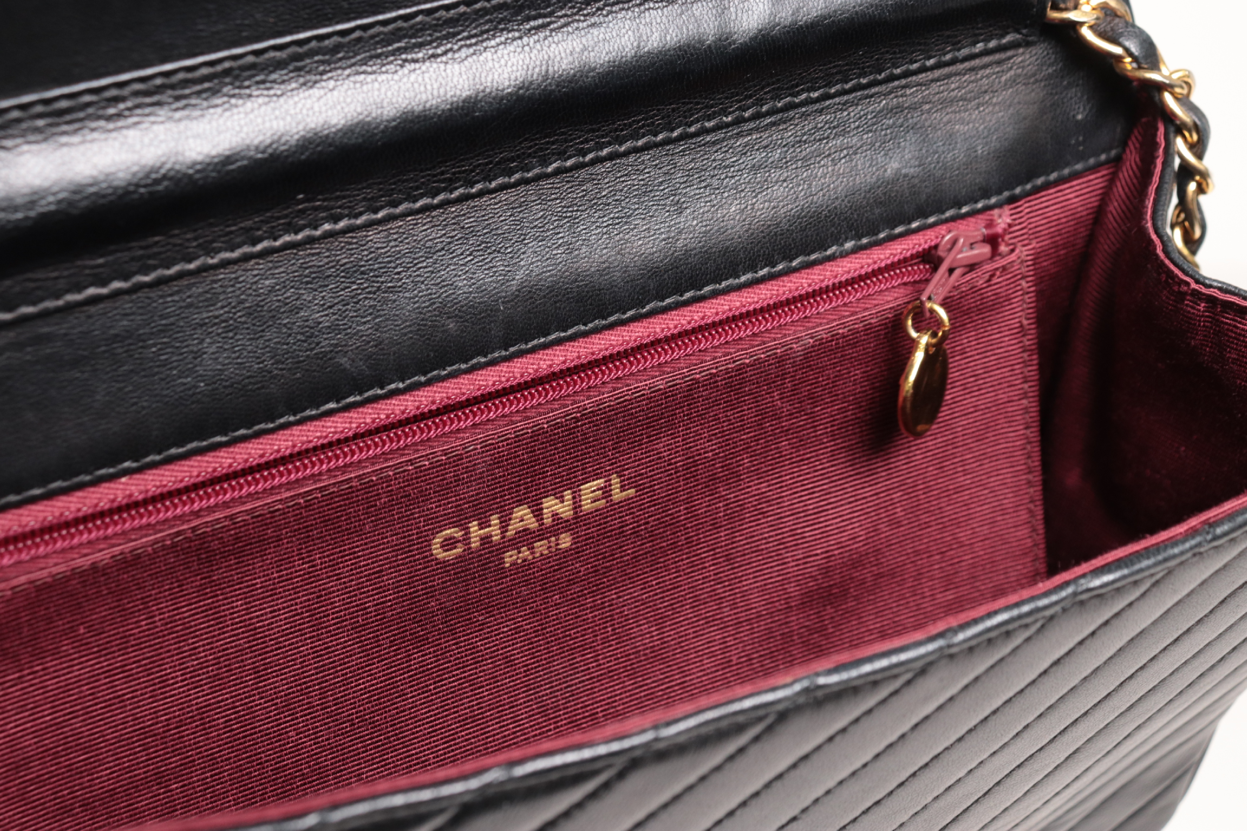 Diagonal Stitch Lambskin Chain Shoulder Bag (Series 2) — view 8