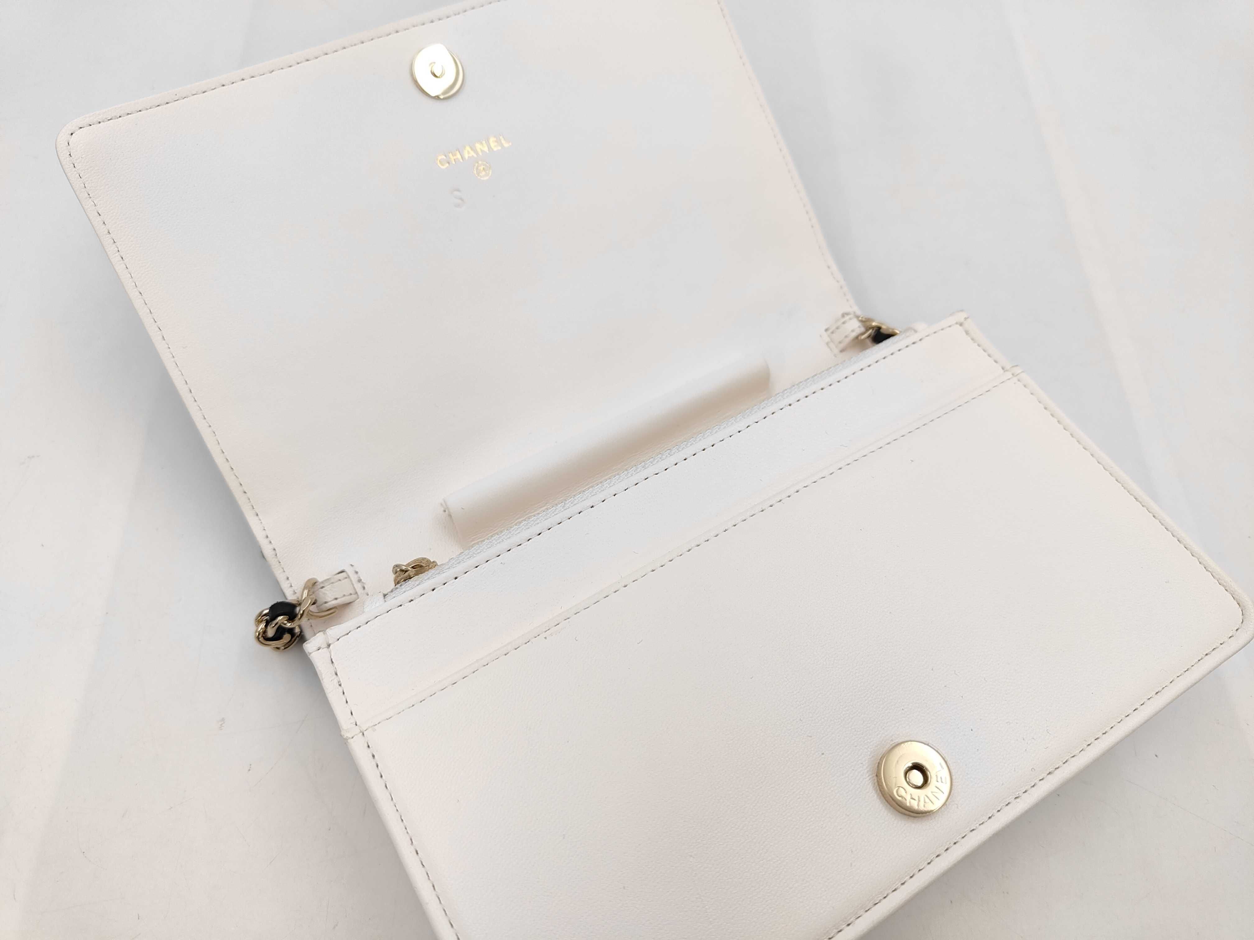 Lambskin Book Chain Wallet Matelassé Shoulder Bag — view 8
