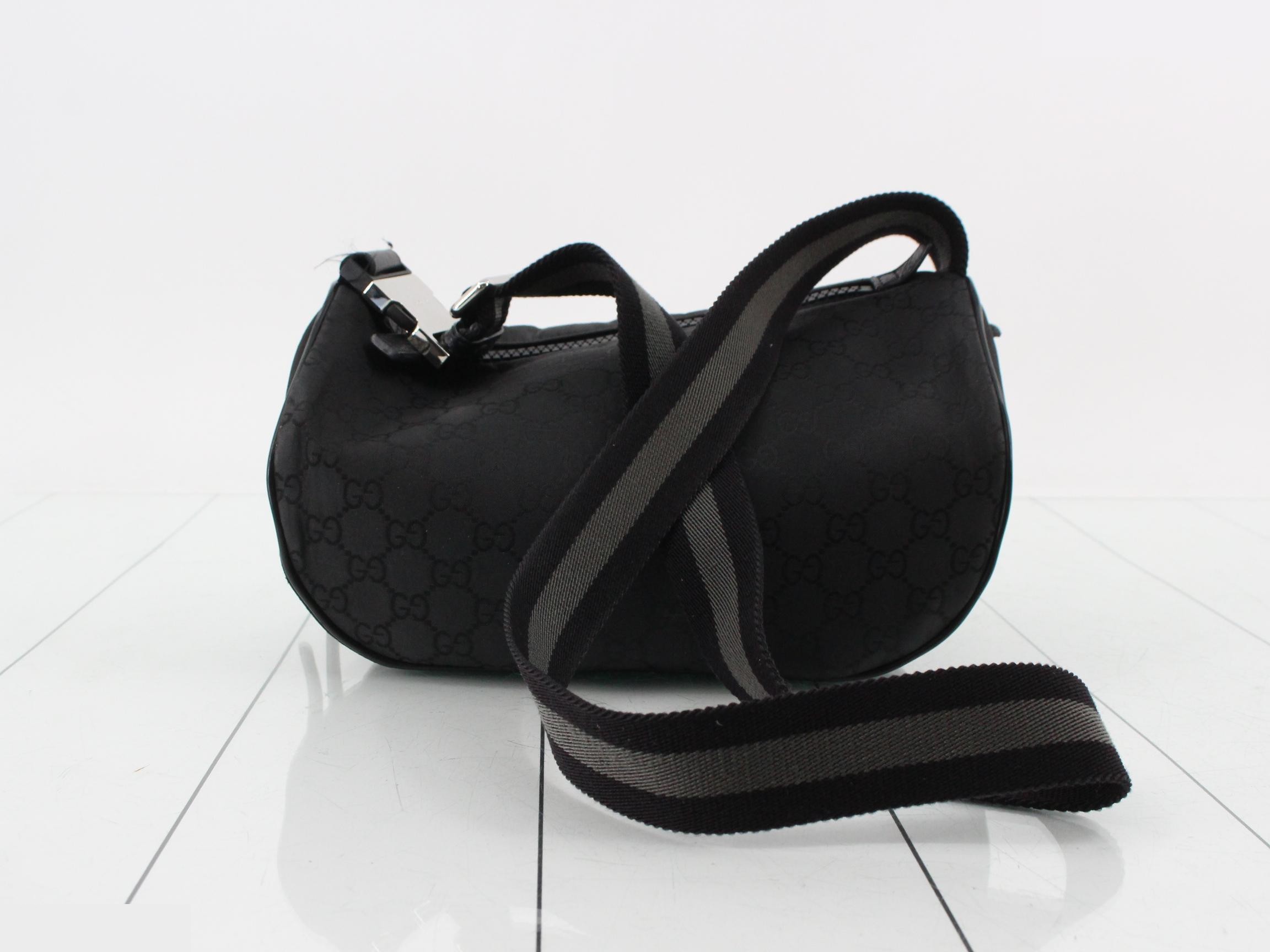 Nylon Waist Pouch, Noir (Black), 449182, 204991 — view 2