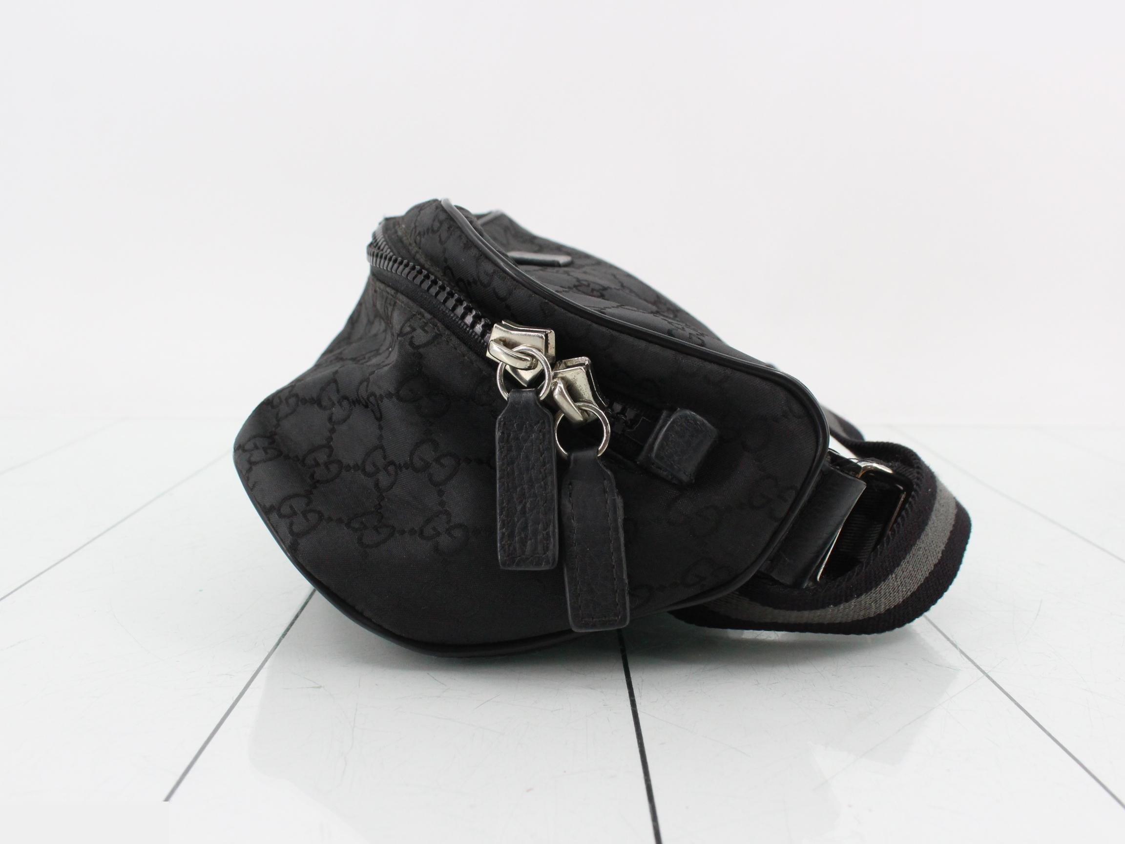 Nylon Waist Pouch, Noir (Black), 449182, 204991 — view 3
