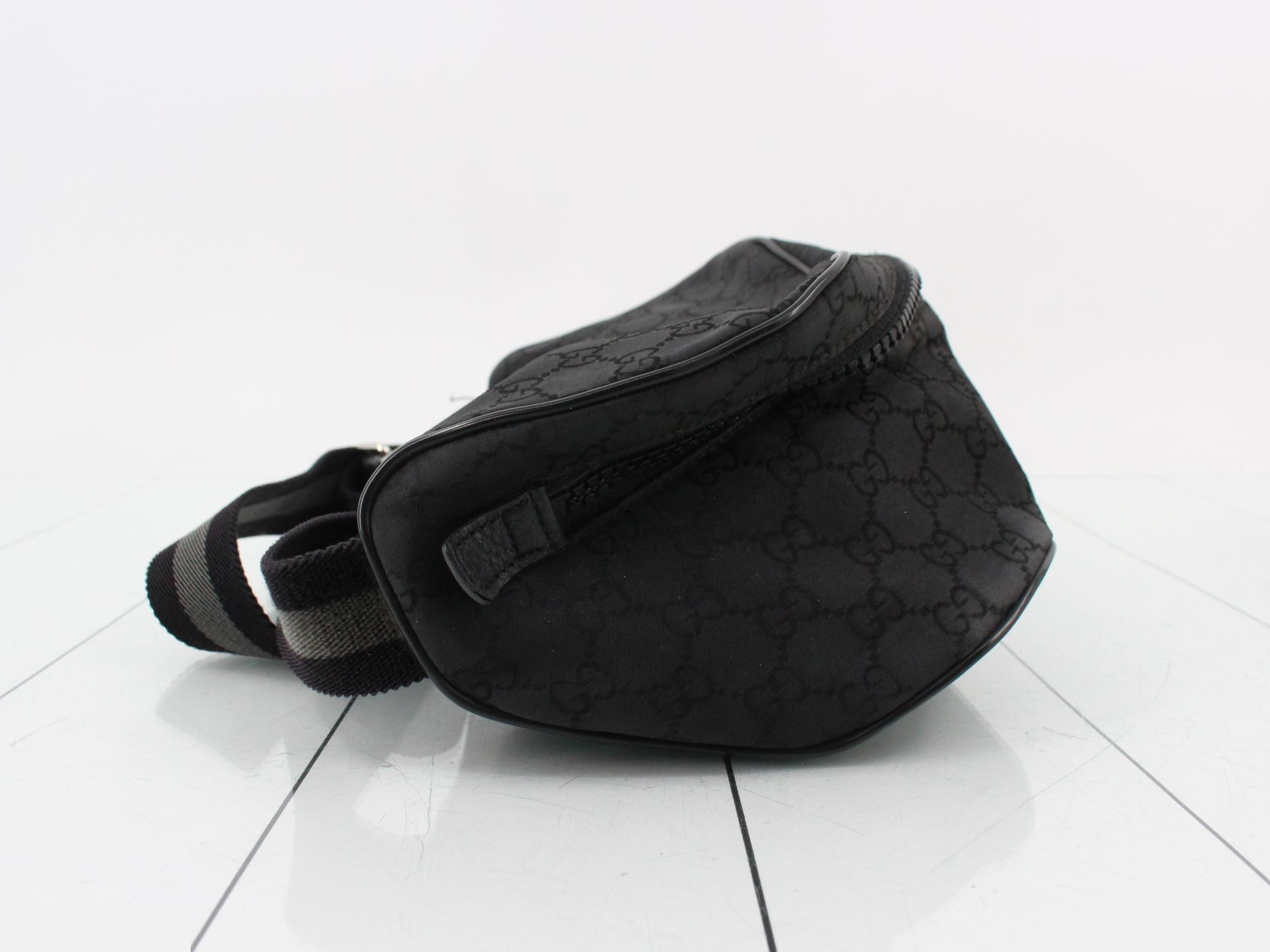 Nylon Waist Pouch, Noir (Black), 449182, 204991 — view 4