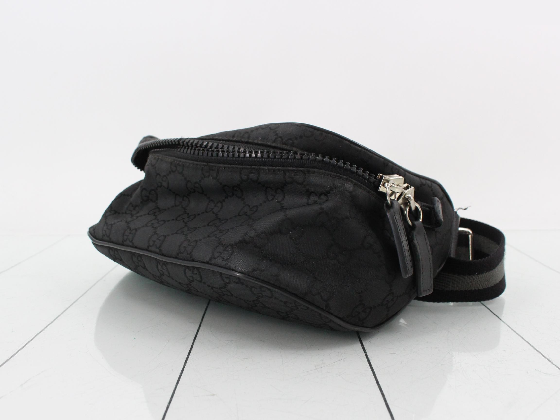 Nylon Waist Pouch, Noir (Black), 449182, 204991 — view 6