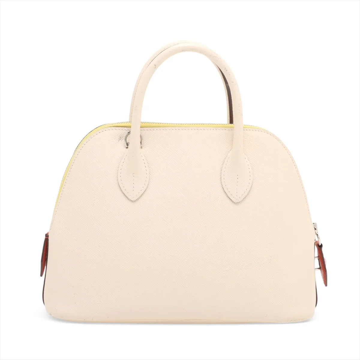 [Individually wrapped] Hermes Bolide 1923 25 Tricolor Vaux Epson Nata x Jaune Citron x Terre Batieux Silver Hardware B:2023 — view 2