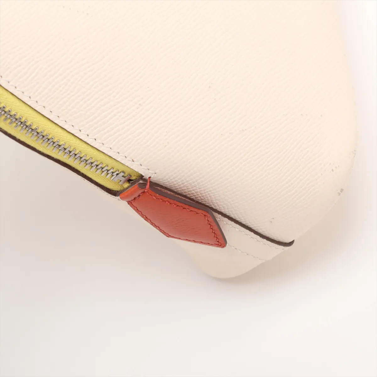 [Individually wrapped] Hermes Bolide 1923 25 Tricolor Vaux Epson Nata x Jaune Citron x Terre Batieux Silver Hardware B:2023 — view 14
