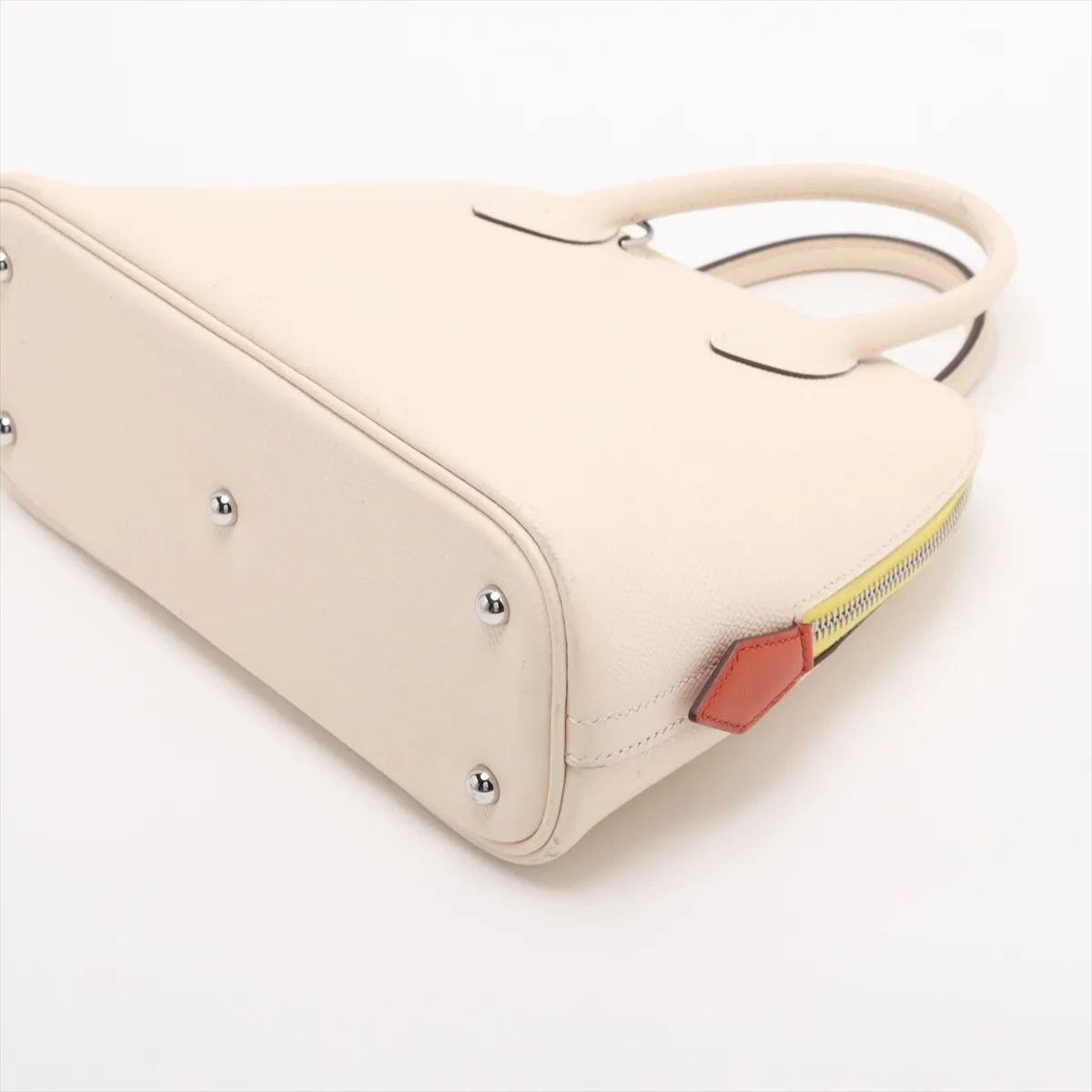 [Individually wrapped] Hermes Bolide 1923 25 Tricolor Vaux Epson Nata x Jaune Citron x Terre Batieux Silver Hardware B:2023 — view 3