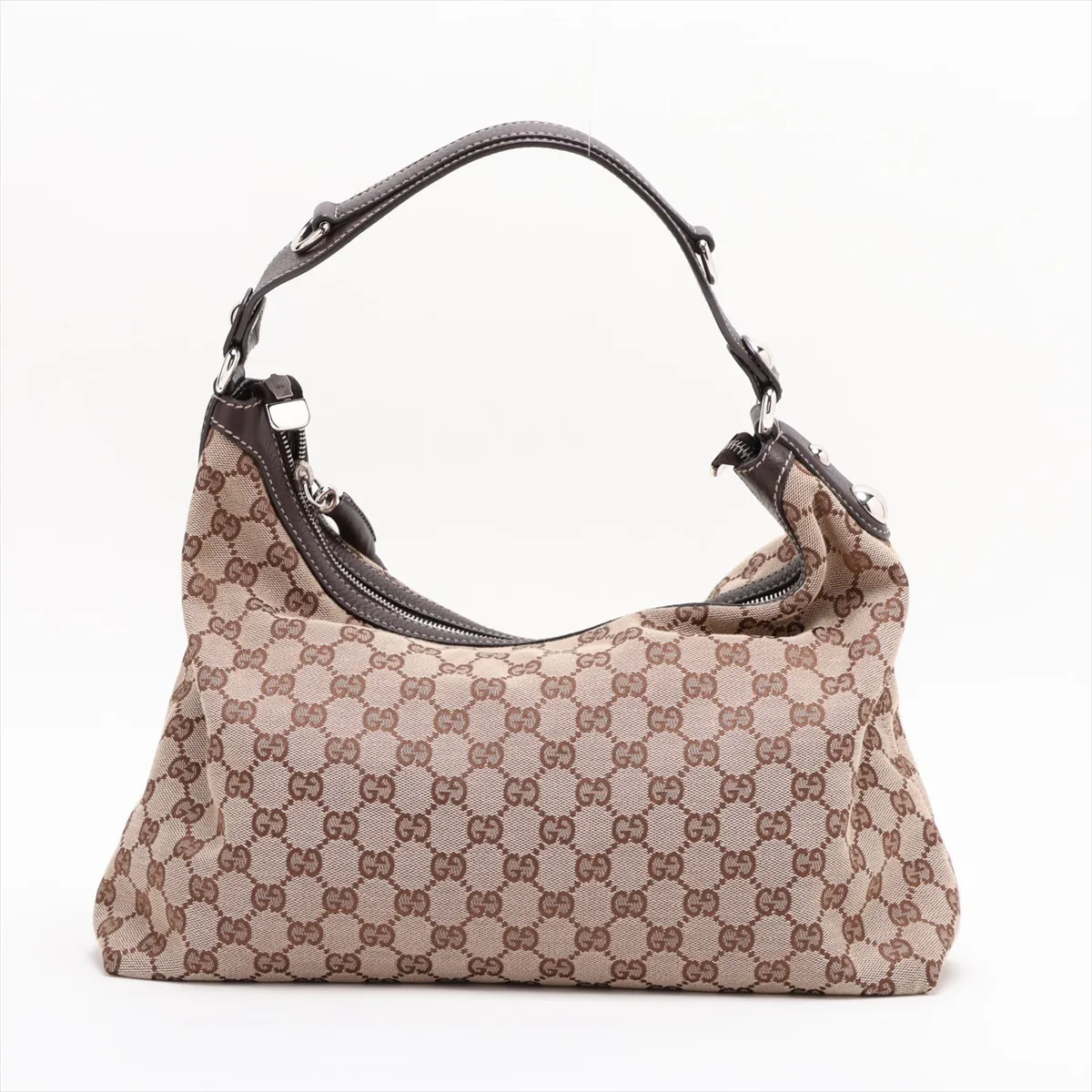 GG Canvas 232961 Canvas x Leather 2-Way Shoulder Bag Beige x Brown — view 2