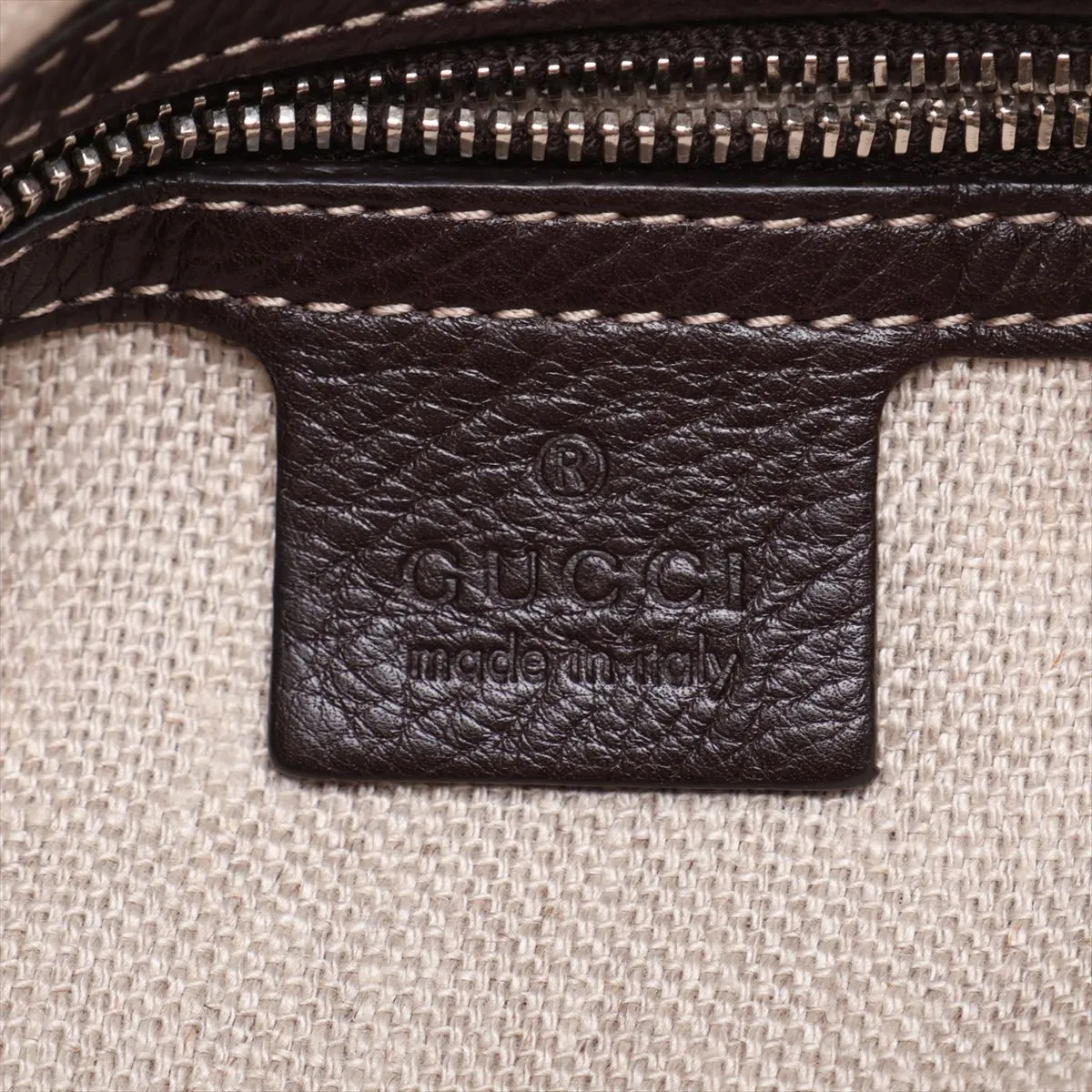 GG Canvas 232961 Canvas x Leather 2-Way Shoulder Bag Beige x Brown — view 12
