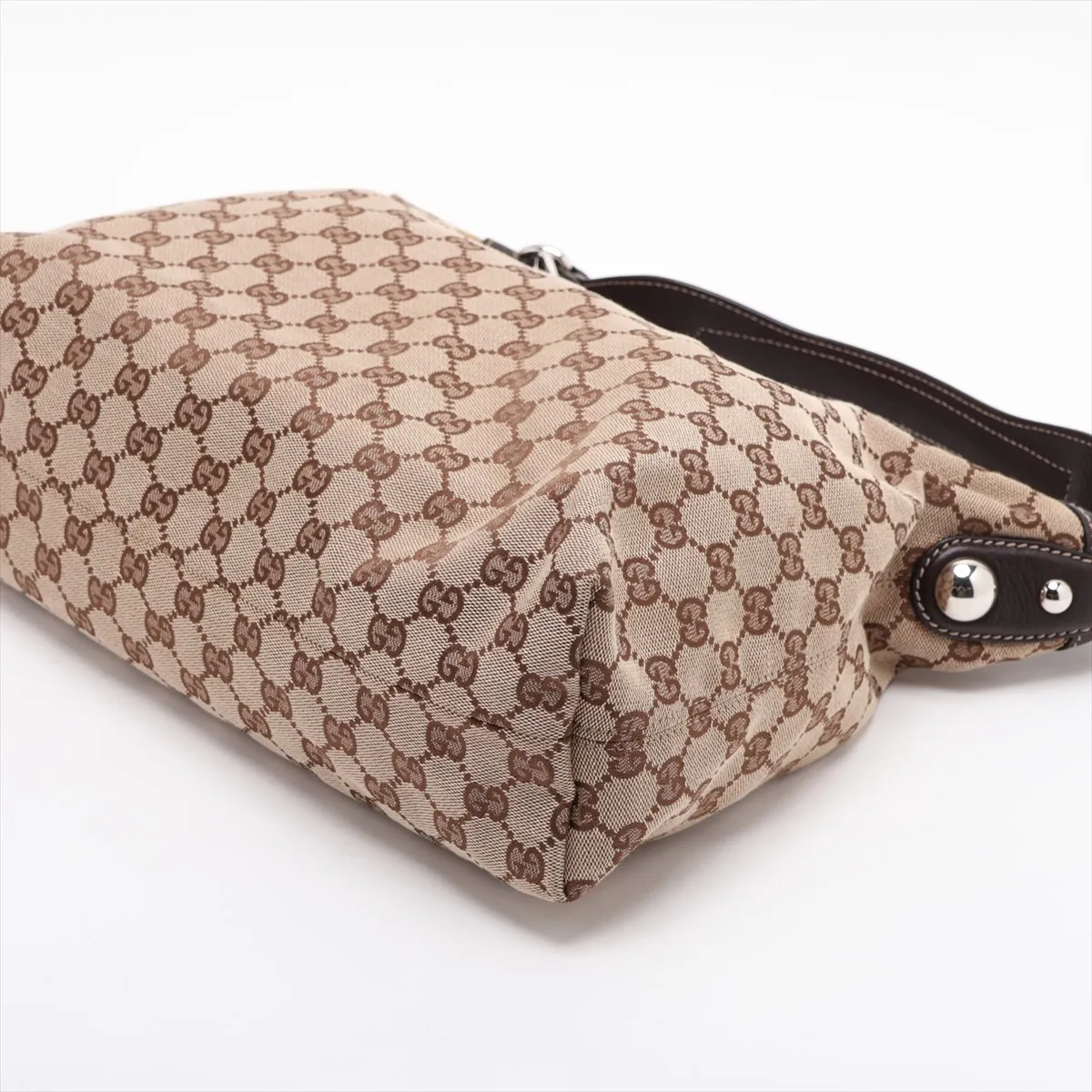 GG Canvas 232961 Canvas x Leather 2-Way Shoulder Bag Beige x Brown — view 3