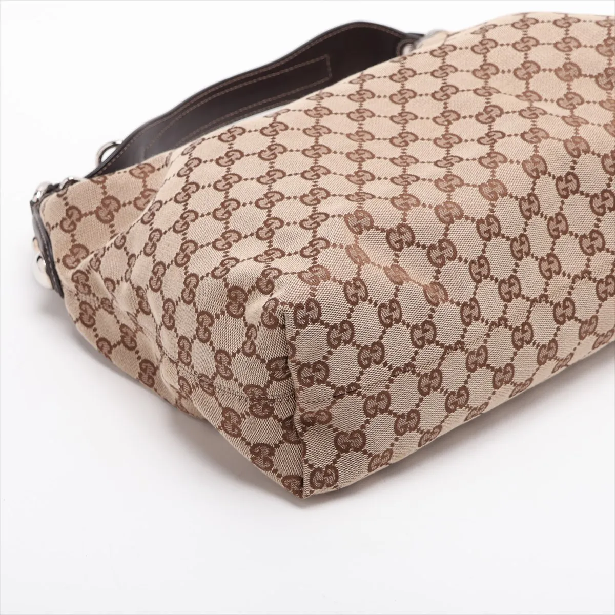 GG Canvas 232961 Canvas x Leather 2-Way Shoulder Bag Beige x Brown — view 4