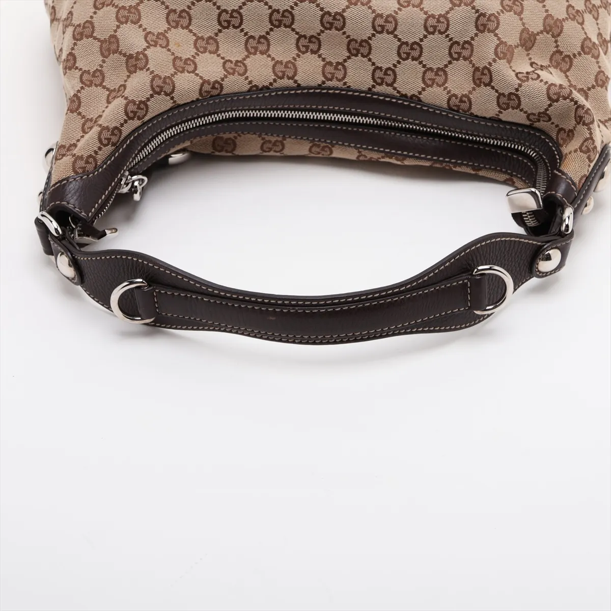 GG Canvas 232961 Canvas x Leather 2-Way Shoulder Bag Beige x Brown — view 5