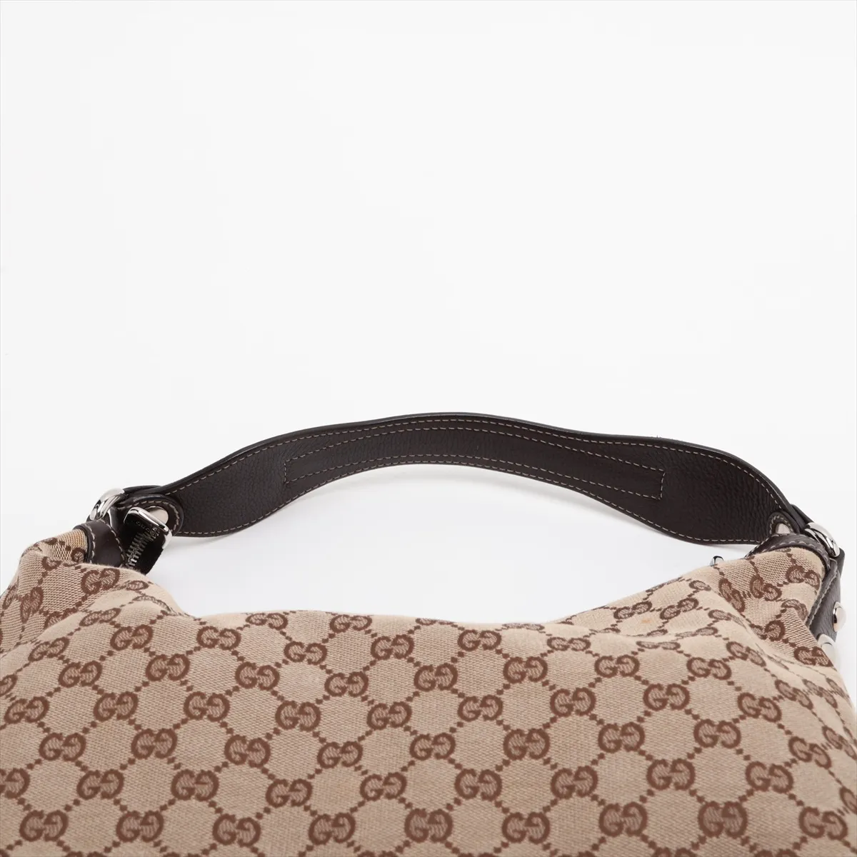GG Canvas 232961 Canvas x Leather 2-Way Shoulder Bag Beige x Brown — view 6