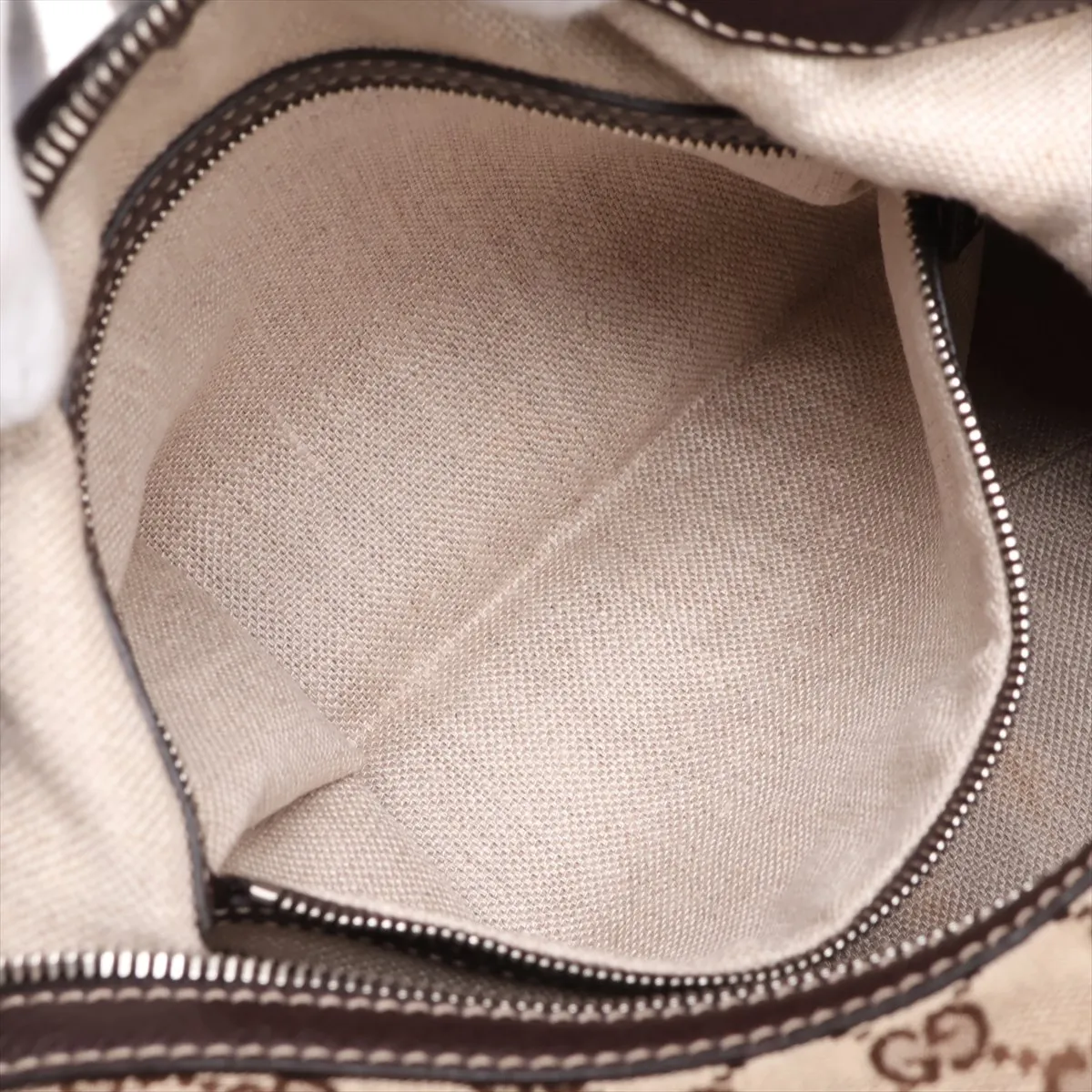 GG Canvas 232961 Canvas x Leather 2-Way Shoulder Bag Beige x Brown — view 9