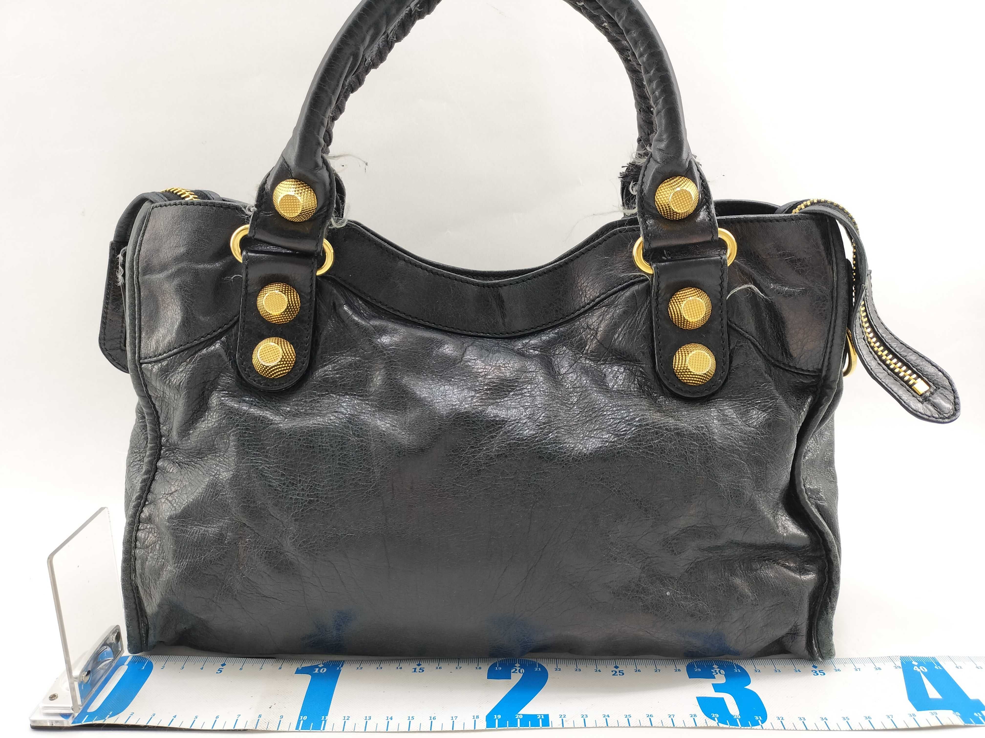 The City Balenciaga The Giant City Leather 2-Way Handbag Black 173084 Handbag — view 2