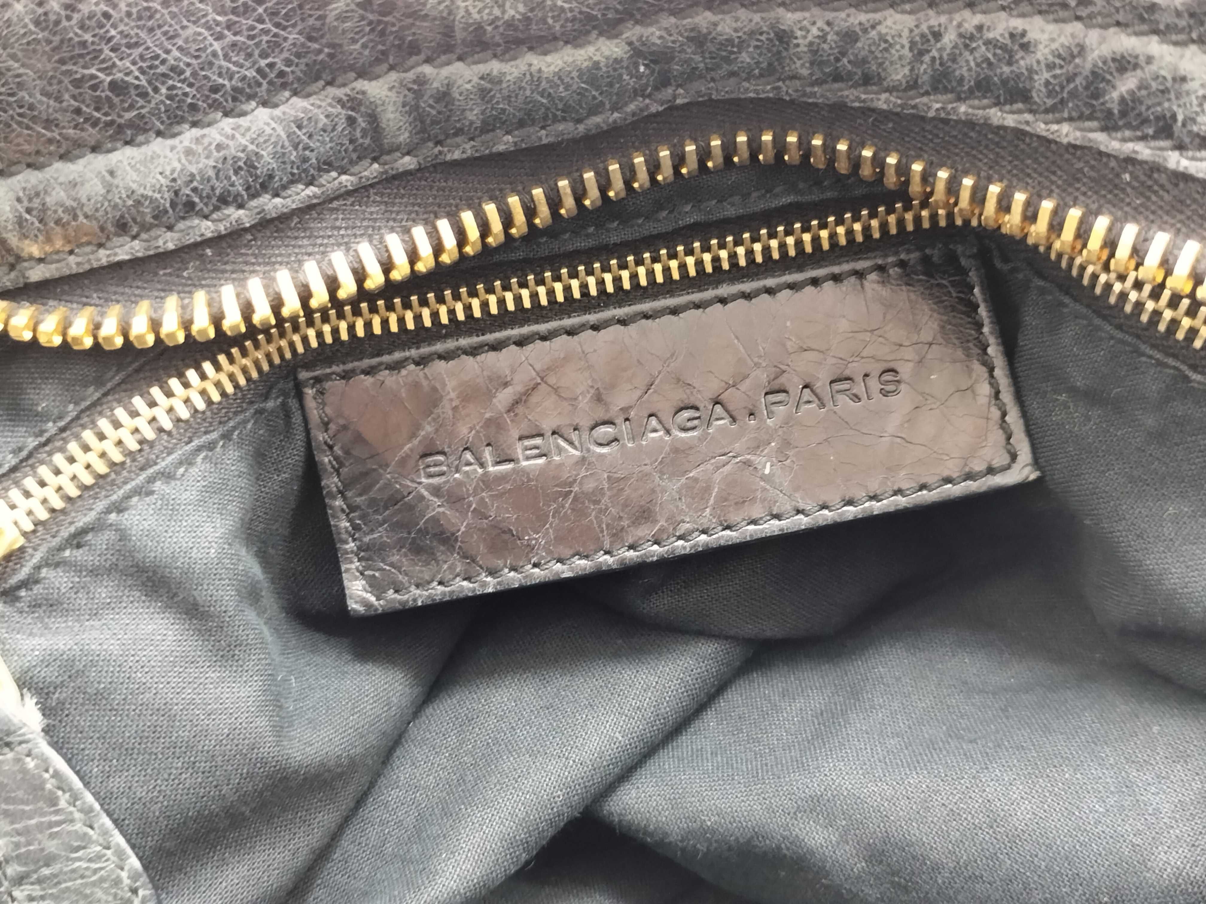 The City Balenciaga The Giant City Leather 2-Way Handbag Black 173084 Handbag — view 14