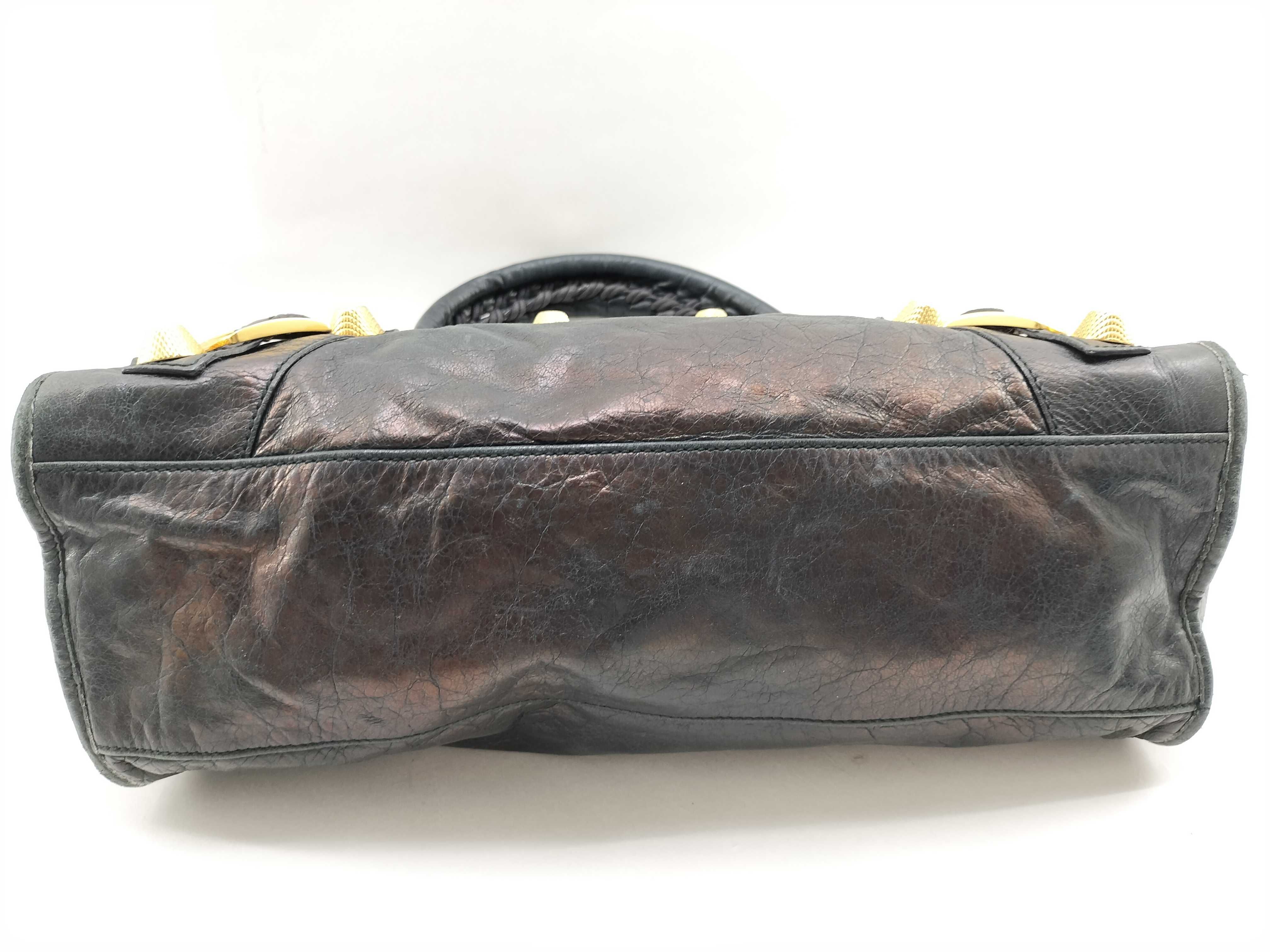 The City Balenciaga The Giant City Leather 2-Way Handbag Black 173084 Handbag — view 6