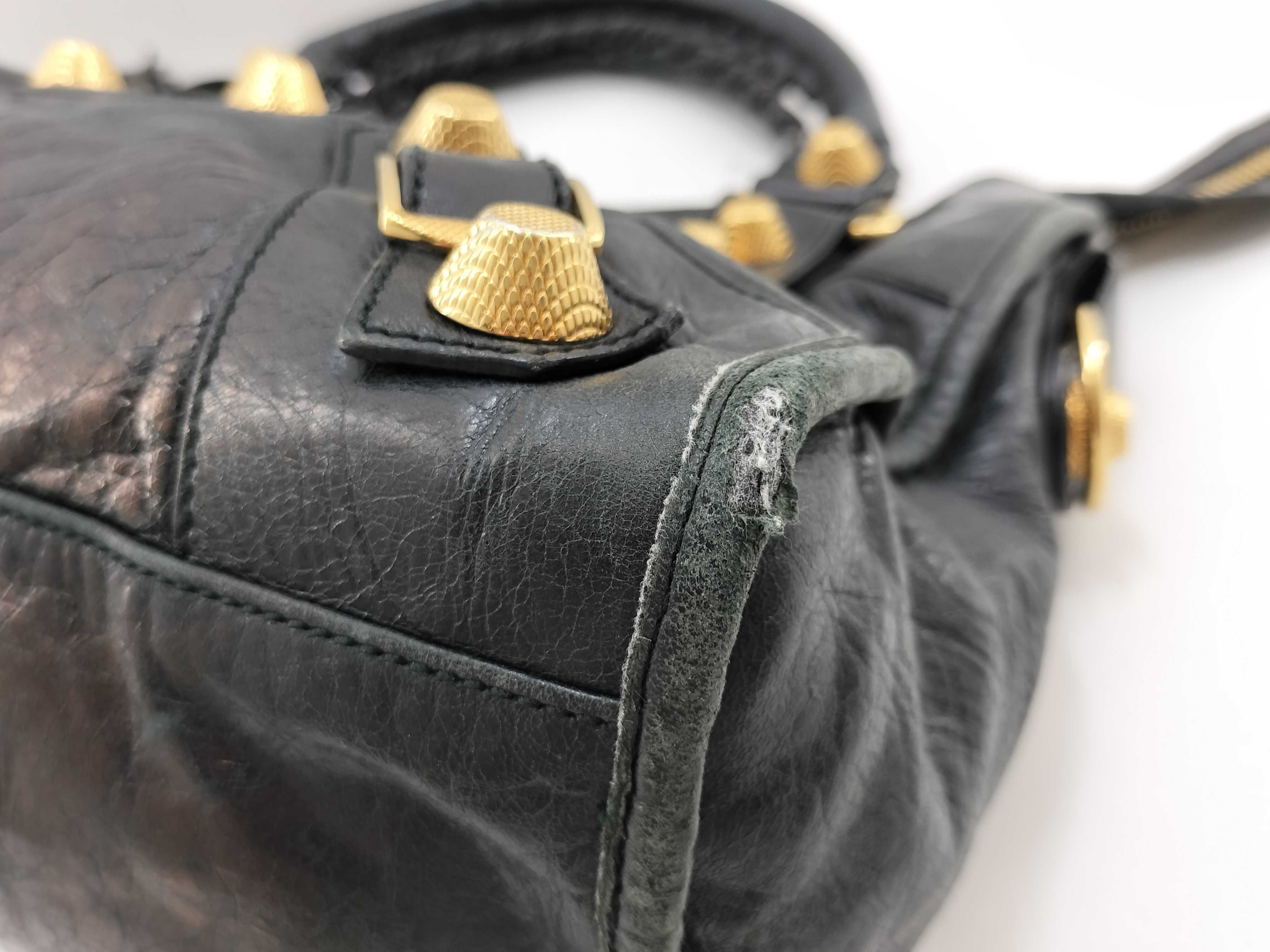 The City Balenciaga The Giant City Leather 2-Way Handbag Black 173084 Handbag — view 7