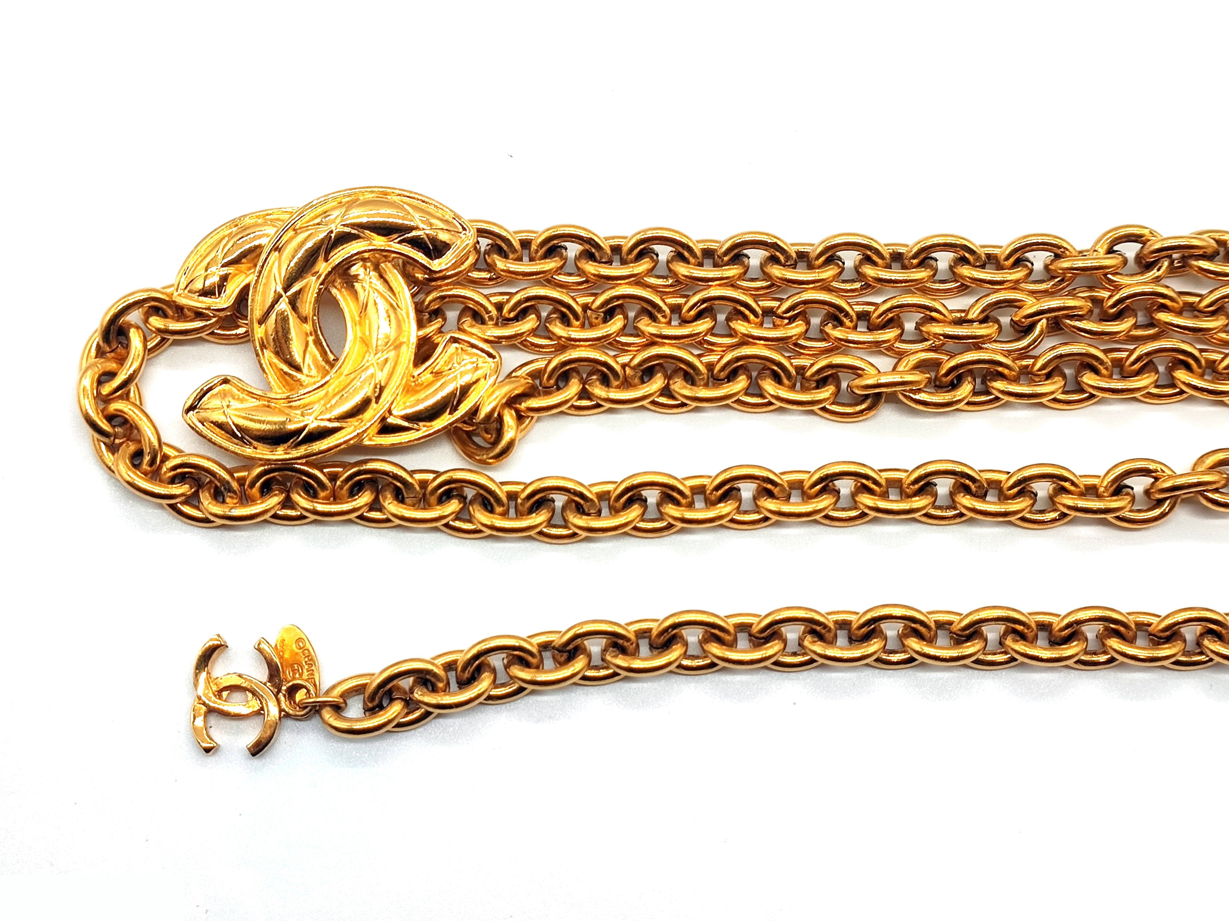 Double Coco Mark Matelassé Chain Belt, Chain approx. 74cm — view 4