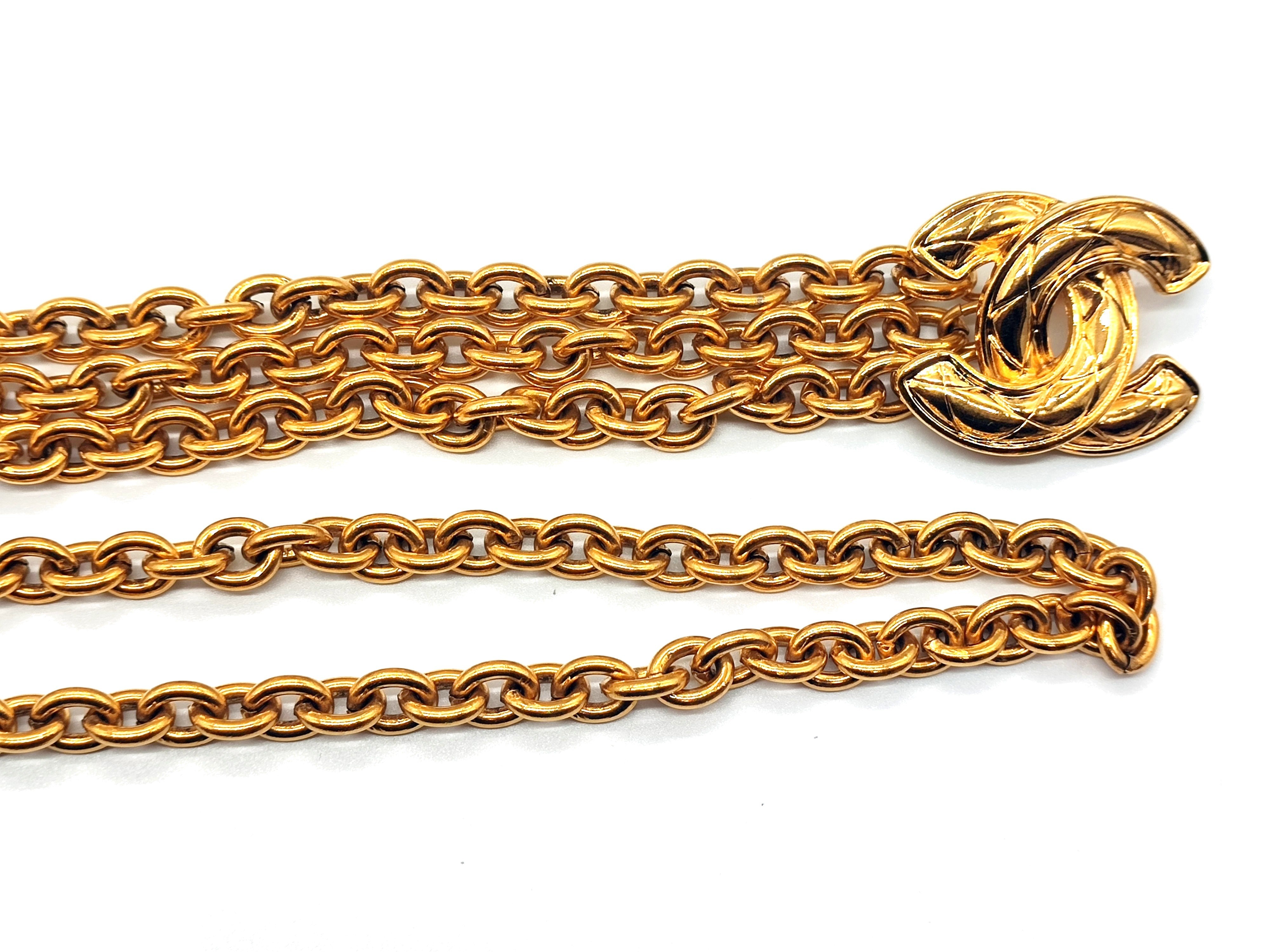 Double Coco Mark Matelassé Chain Belt, Chain approx. 74cm — view 5