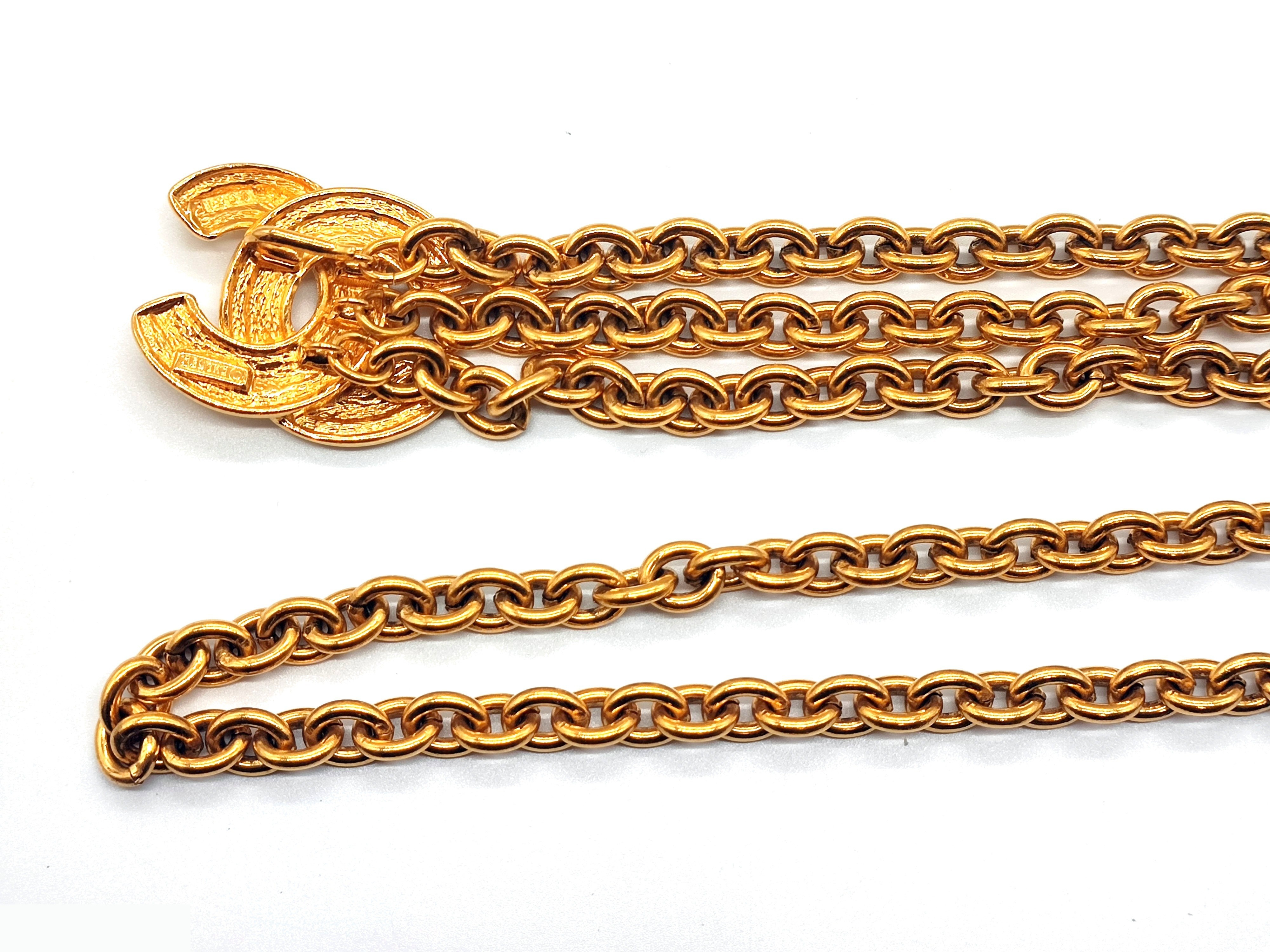 Double Coco Mark Matelassé Chain Belt, Chain approx. 74cm — view 7
