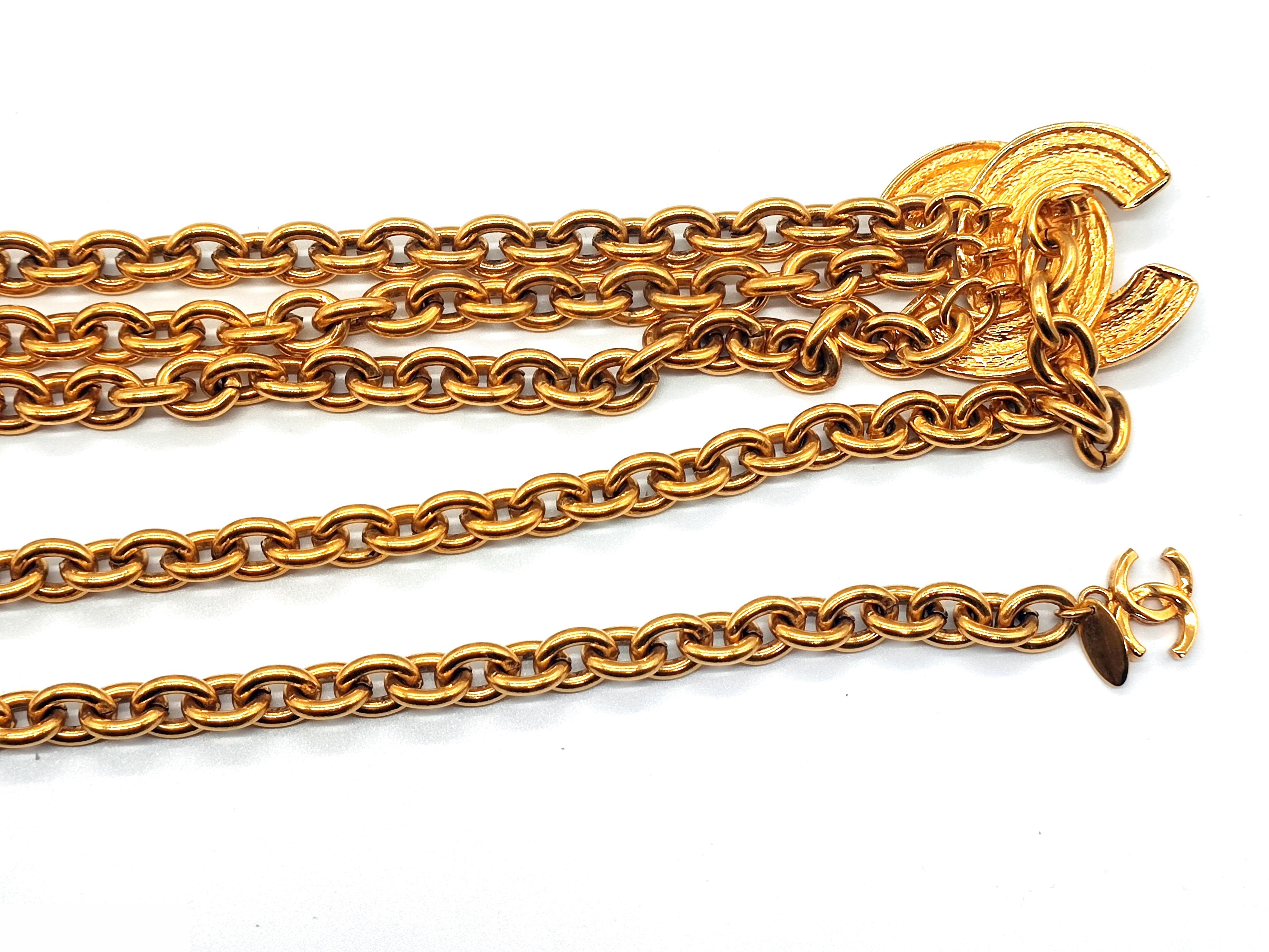 Double Coco Mark Matelassé Chain Belt, Chain approx. 74cm — view 8