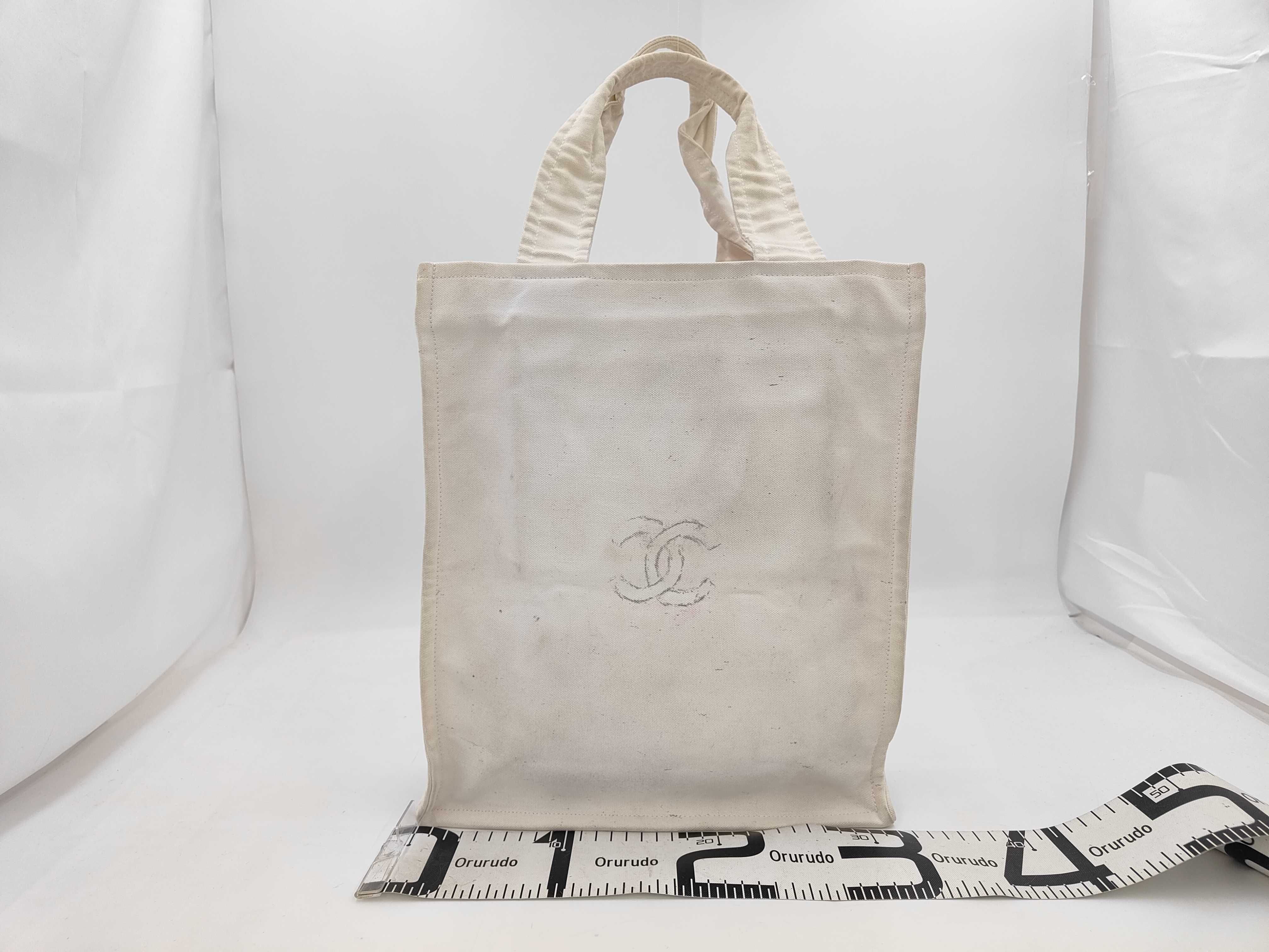 Miami Cruise Line Tote Bag, Canvas, White x Black x Red, Silver Hardware, 12571731 Tote Bag — view 2