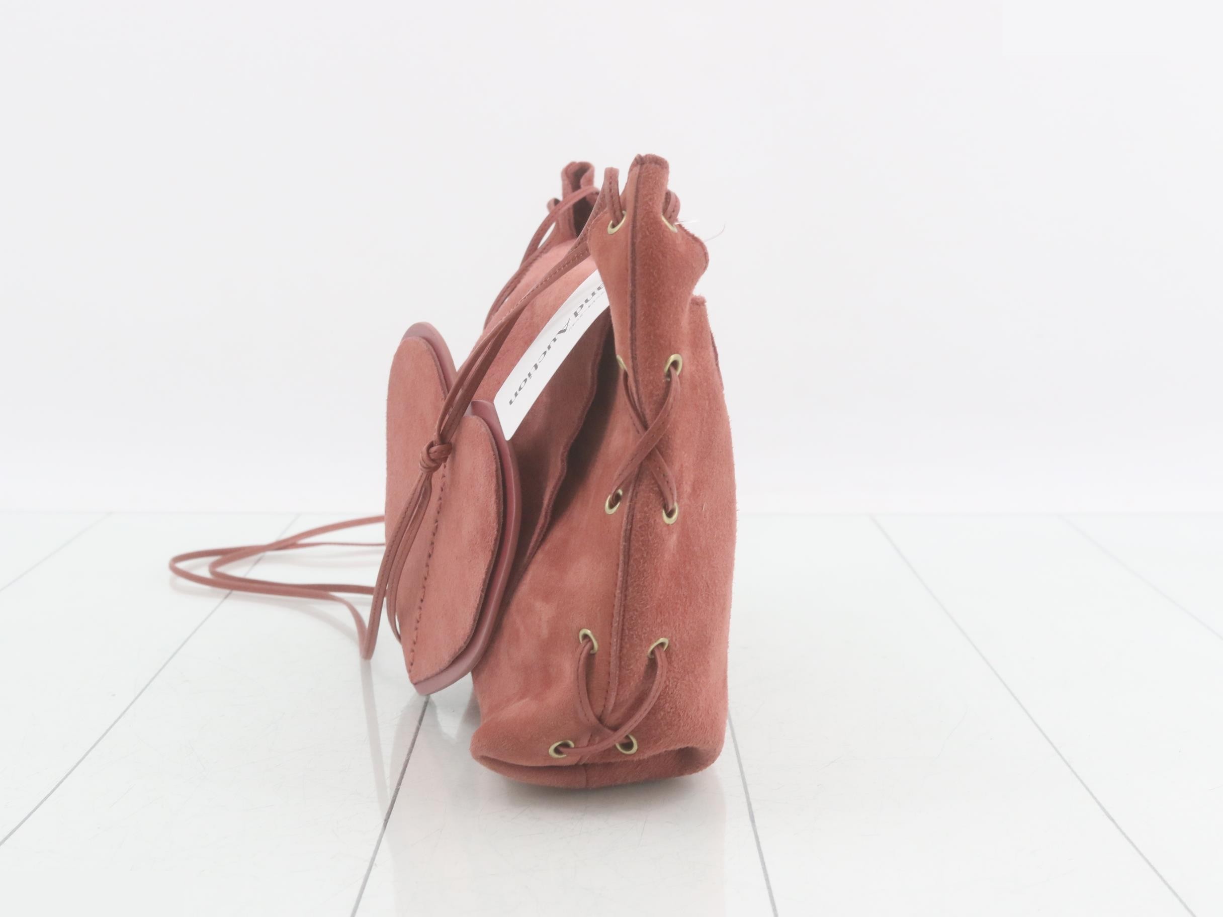 Suede heart shoulder bag — view 3