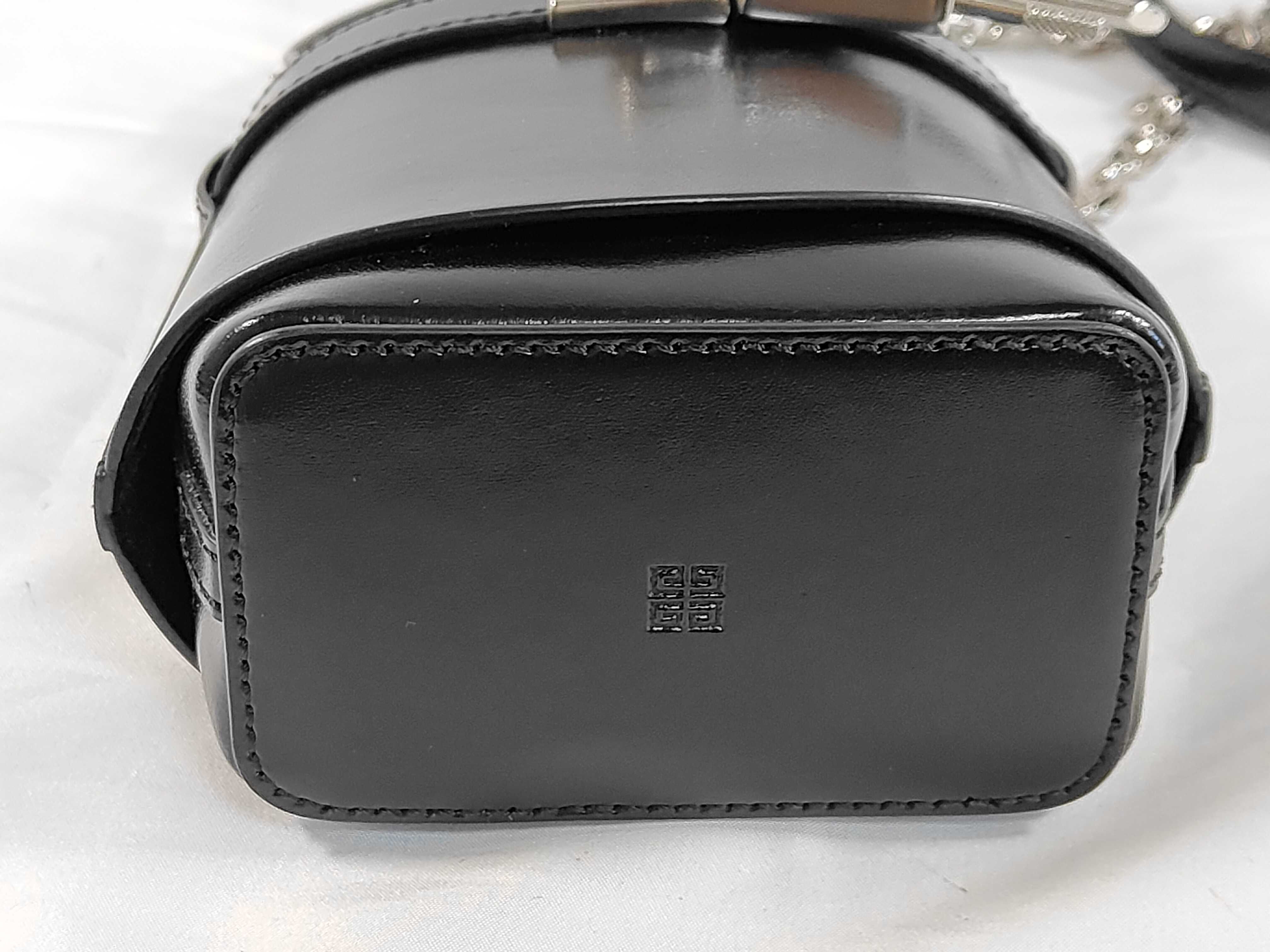 FR- Cutouts Mini Bucket Leather 2-Way Handbag Black Shoulder Bag — view 8